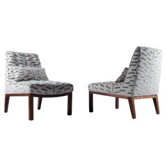 Paire de chaises pantoufles d'Edward Wormley pour Dunbar