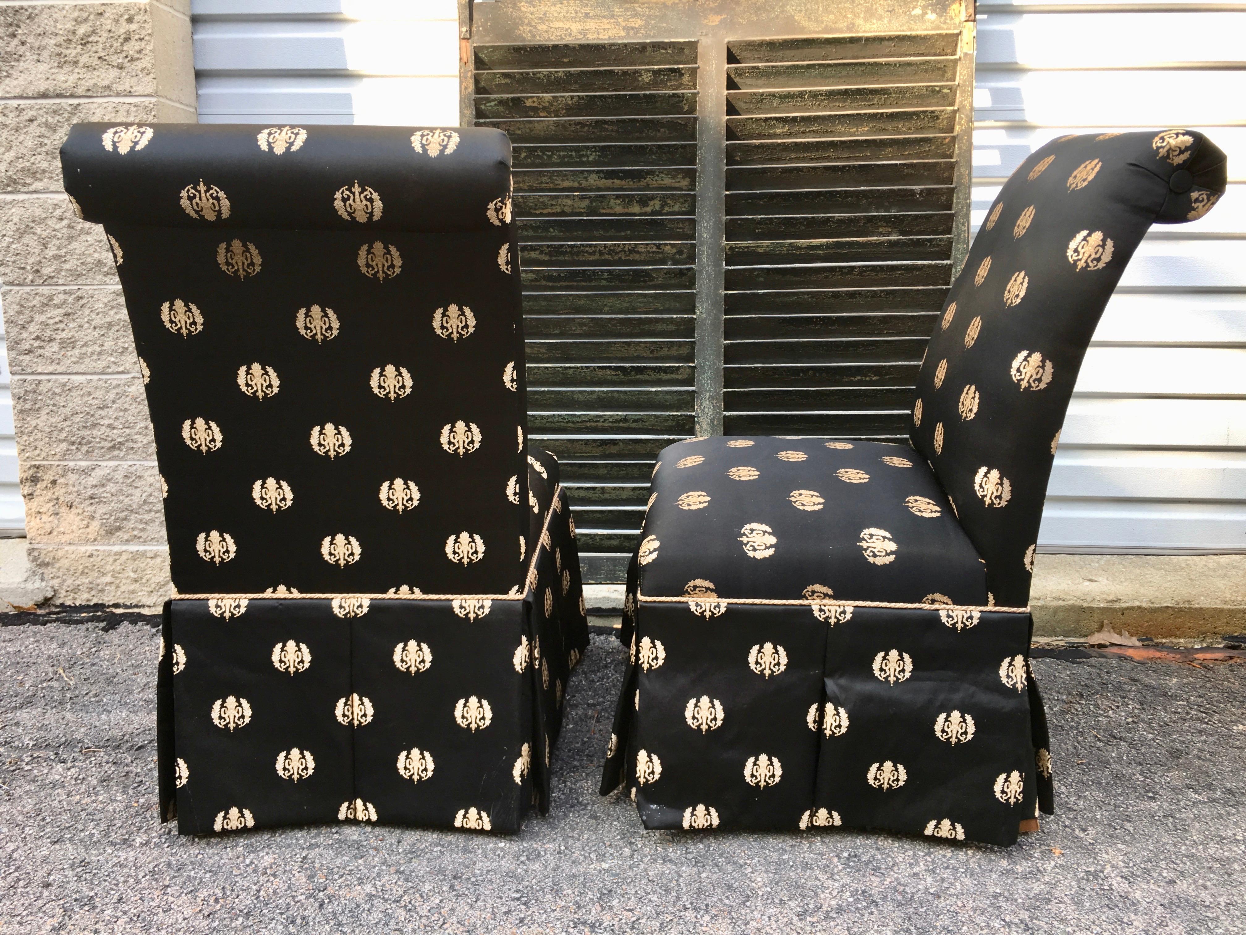 Contemporary Pair of Slipper Chairs