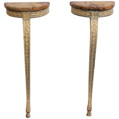 Antique Pair of Small 19th Century Hoof Foot Console Tables