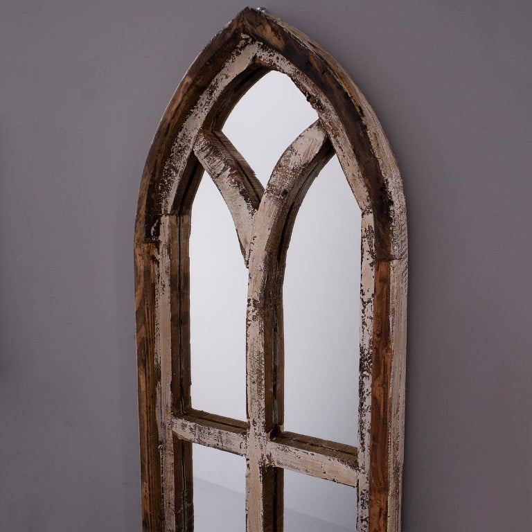 Pair Small Arched Wood Window Frames with Mirrors at 1stDibs small