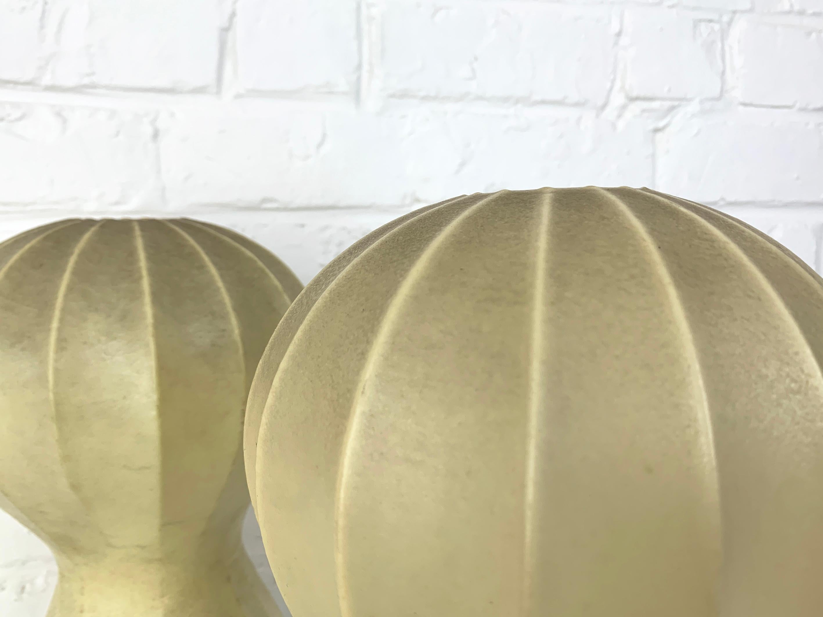 Pair small cocoon Gatto Table Lamps Achille & Pier Castiglioni Flos Italy 1960 7