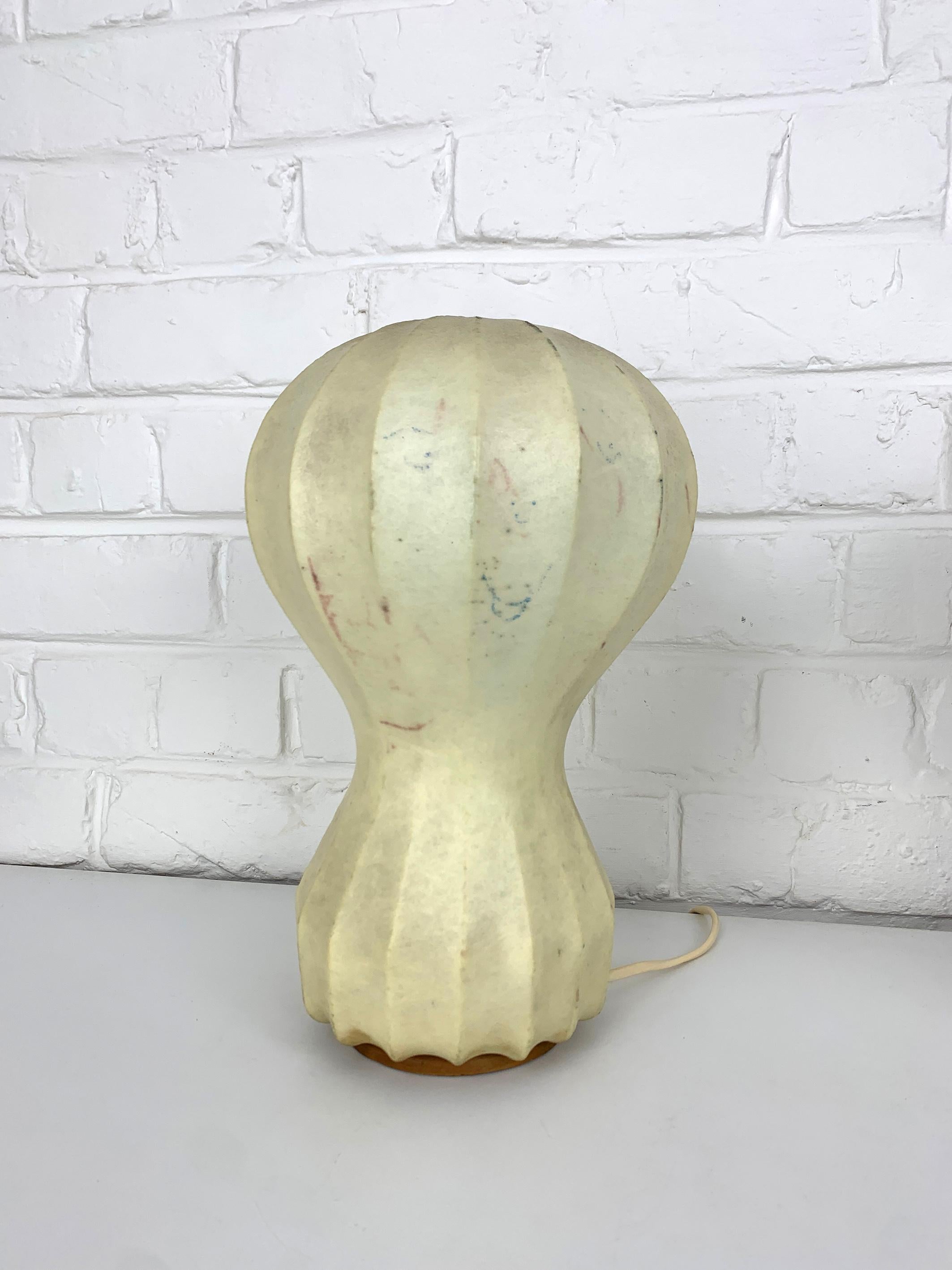 Paar kleine Kokon Gatto-Tischlampen Achille & Pier Castiglioni Flos Italien 1960 im Angebot 7