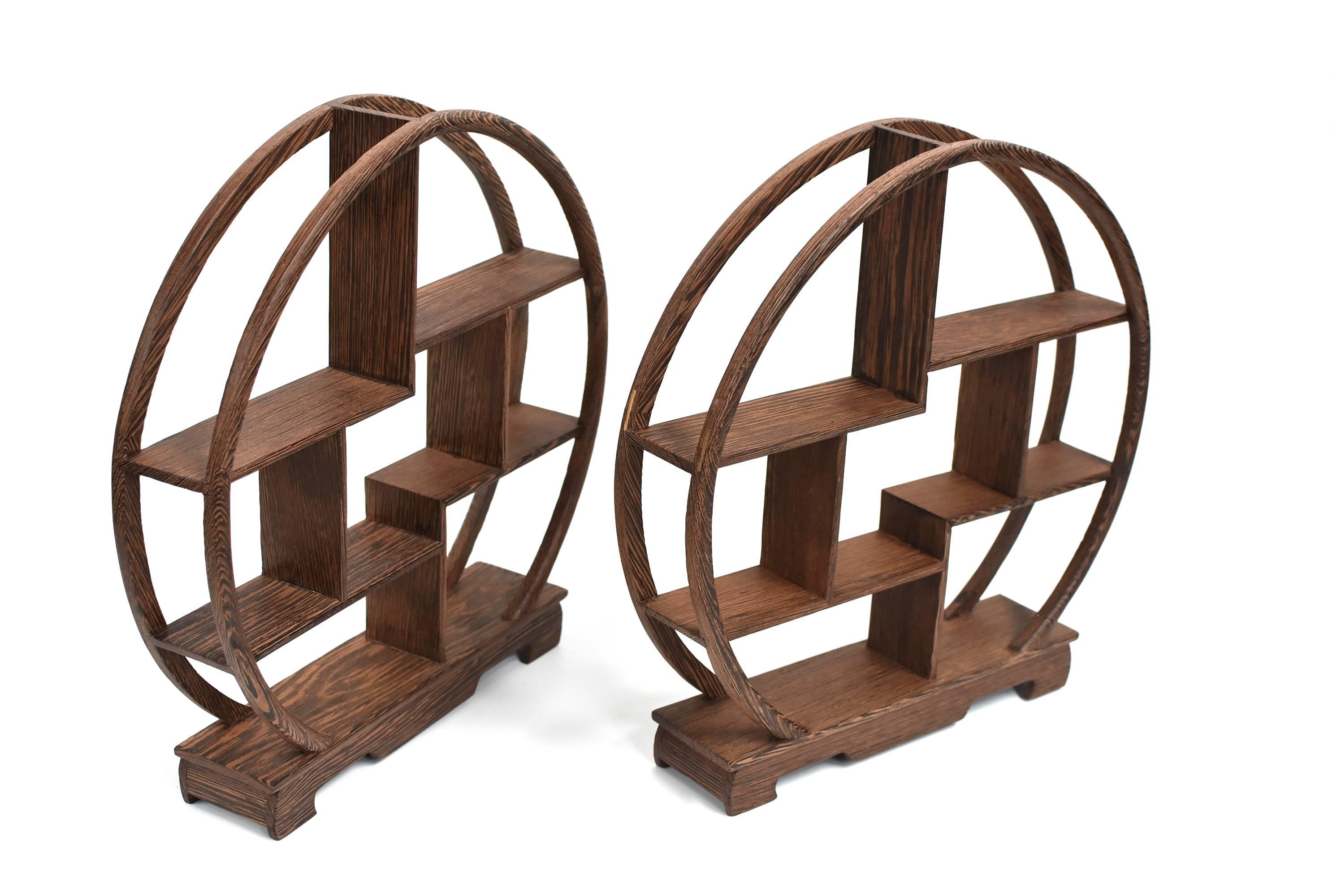 Pair of Small Display Stands, Mini Shelves, Solid Rosewood 12