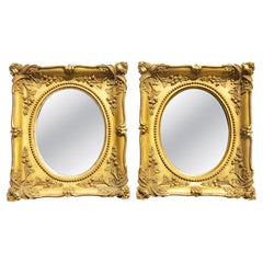 Pair Small Gilt Mirrors 19th Century