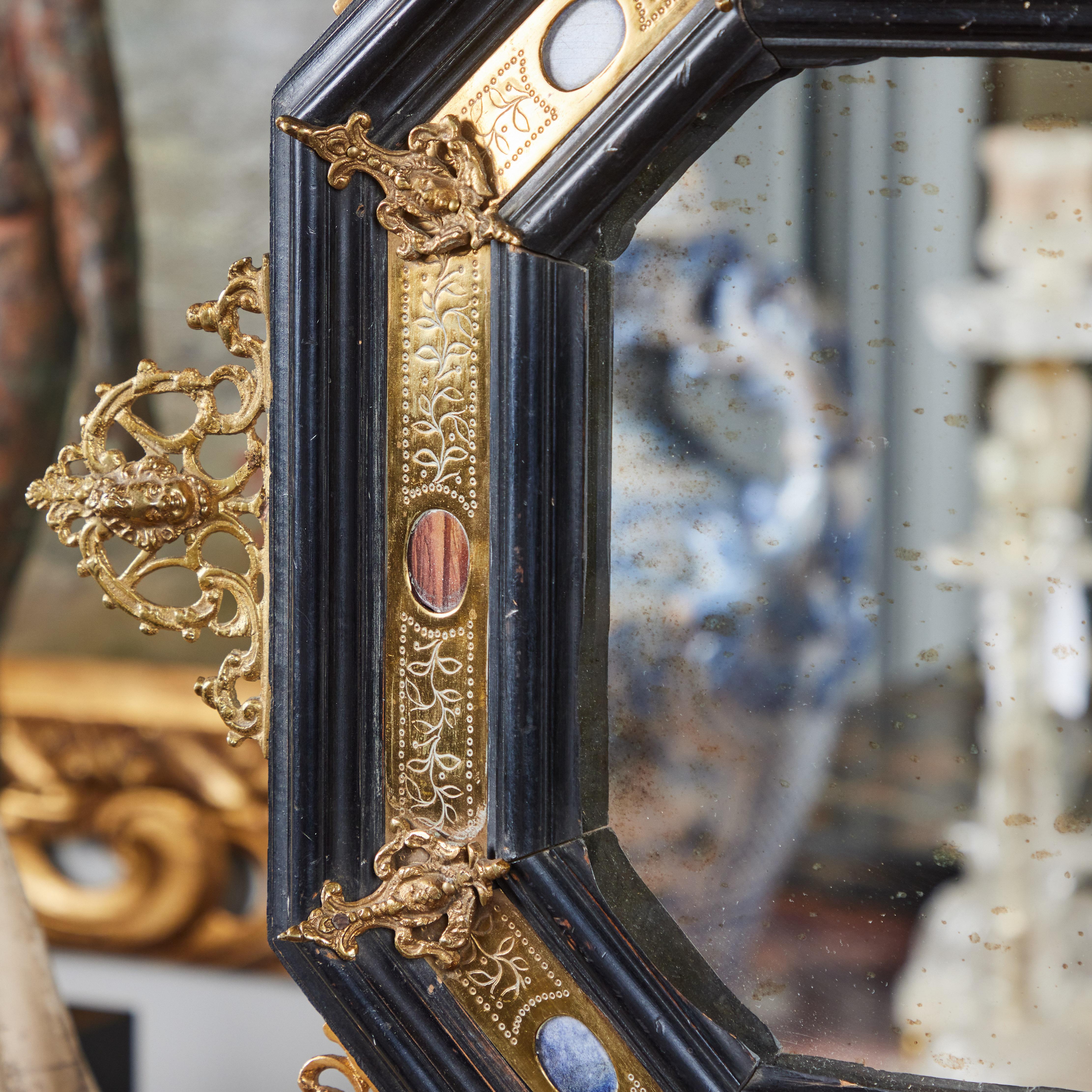 Pair Small Renaissance Style Mirrors For Sale 1