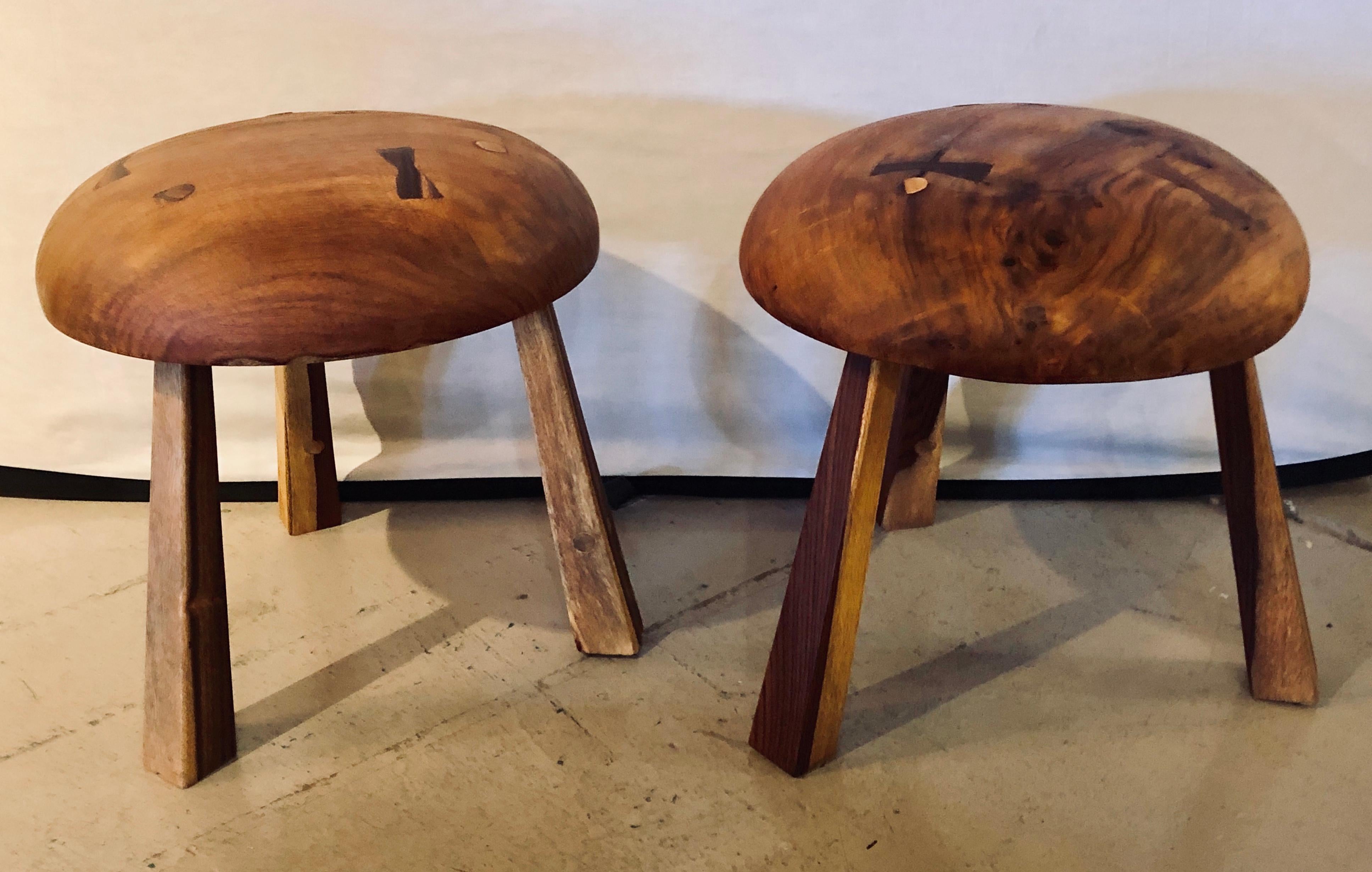 small wood stools