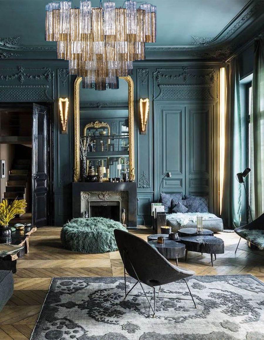 XXI secolo e contemporaneo Coppia di lampadari o plafoniere Tronchi in vetro di Murano fumè e trasparente in vendita