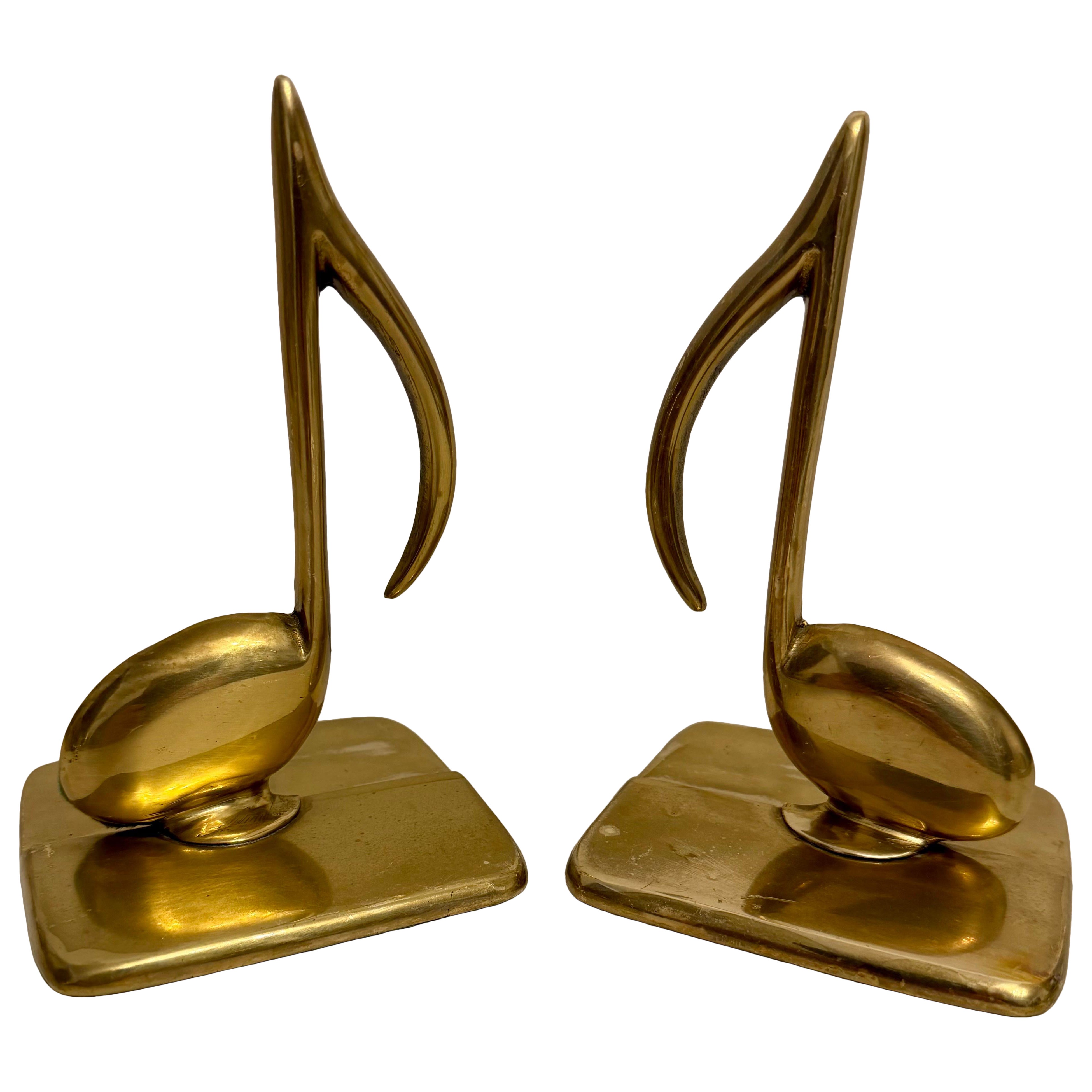 Coppia di note musicali in ottone massiccio in vendita