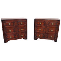 Pair Solid English Regency Mahogany Grosfeld House Commodes Nightstands
