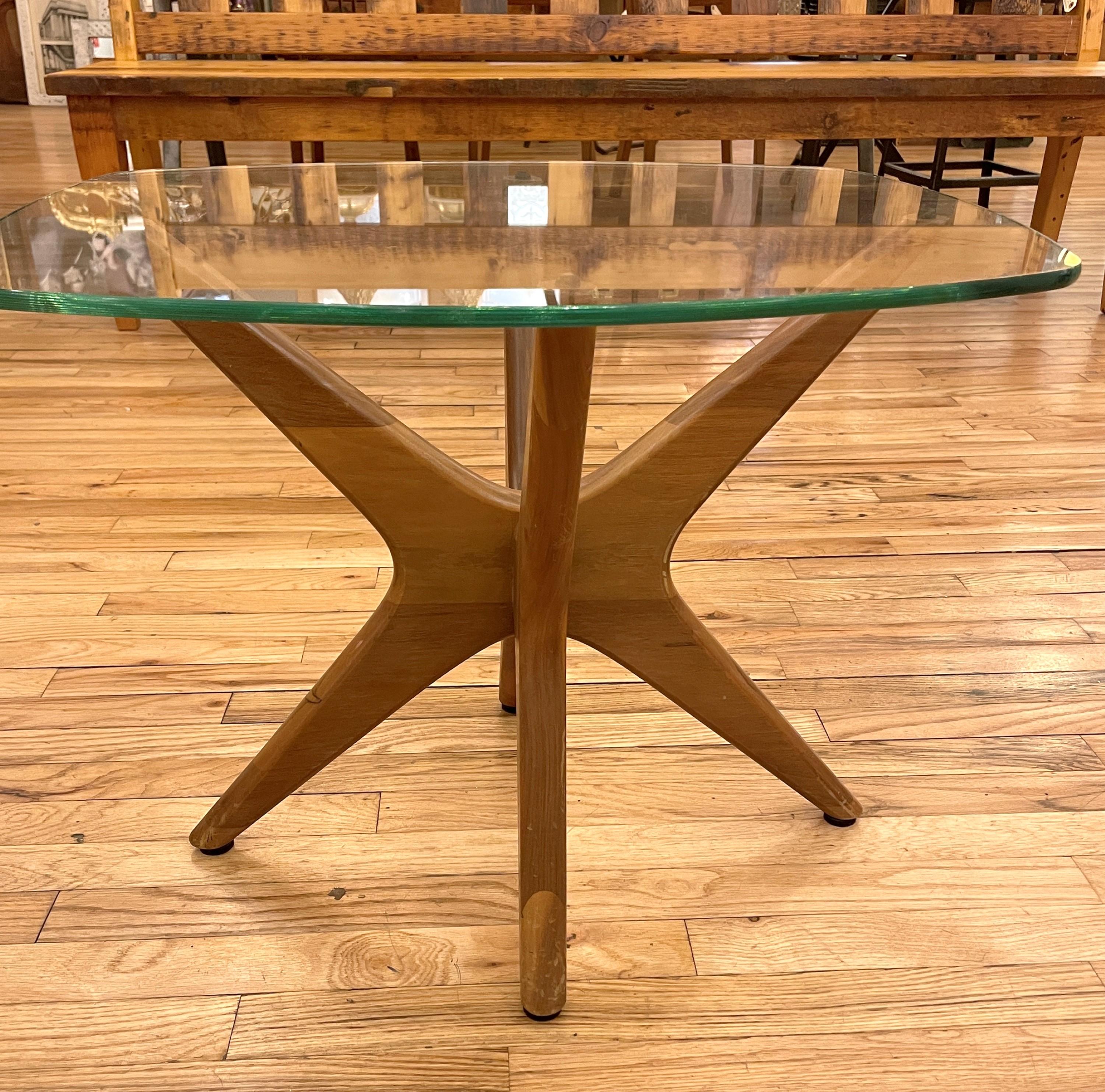 Pair Solid Walnut Jacks End Tables Adrian Pearsall Designer For Sale at