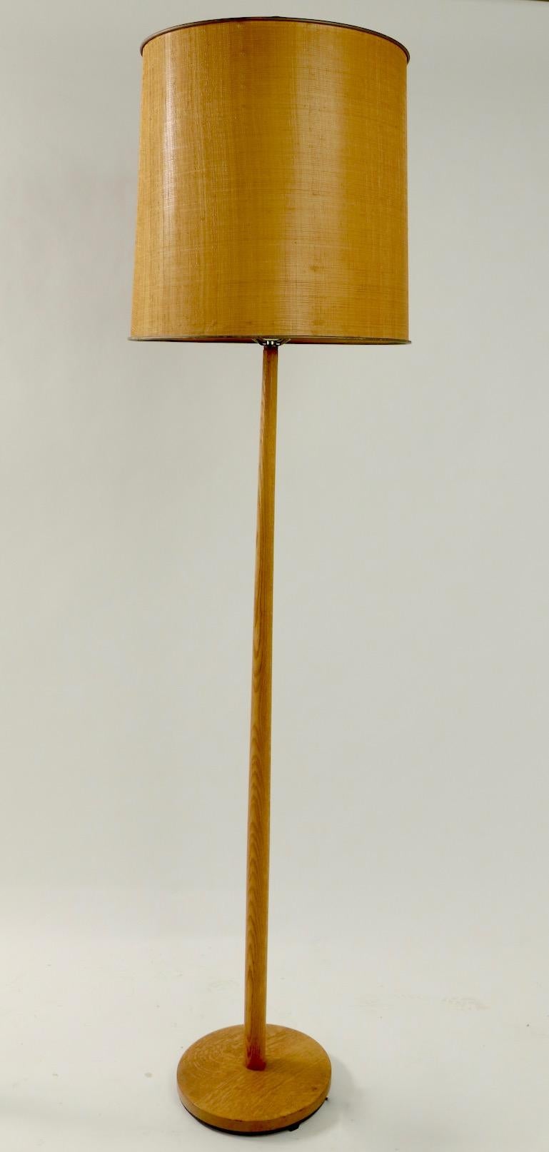 Pair of Solid Wood Mid-Century Modern Swedish Floor Lamps 1