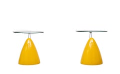 Pair Space Ace Bullet side Tables 1980s Italy