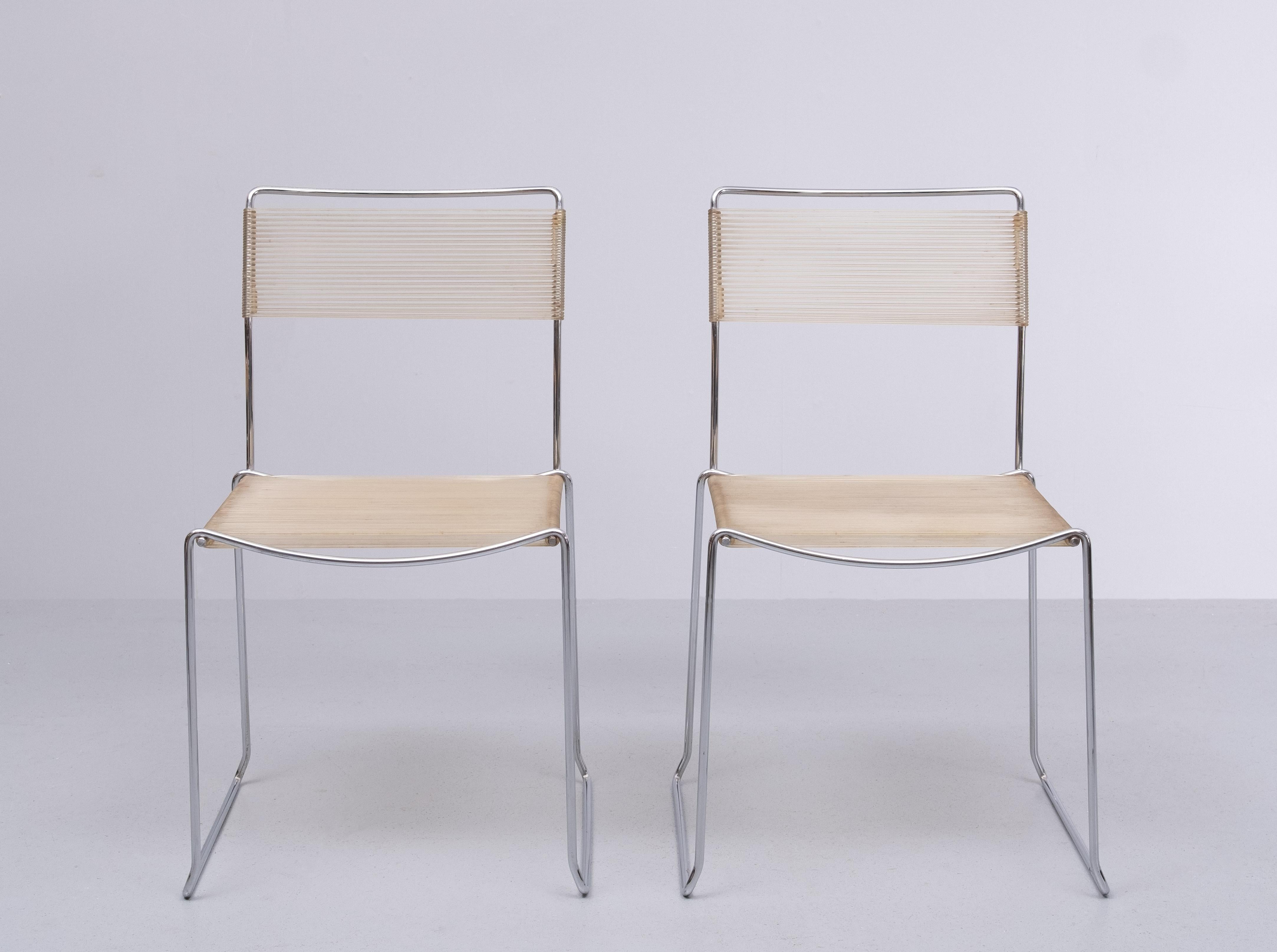Modern Pair  Spaghetti Chair by Giandomenico Belotti for Alias, 1980s For Sale