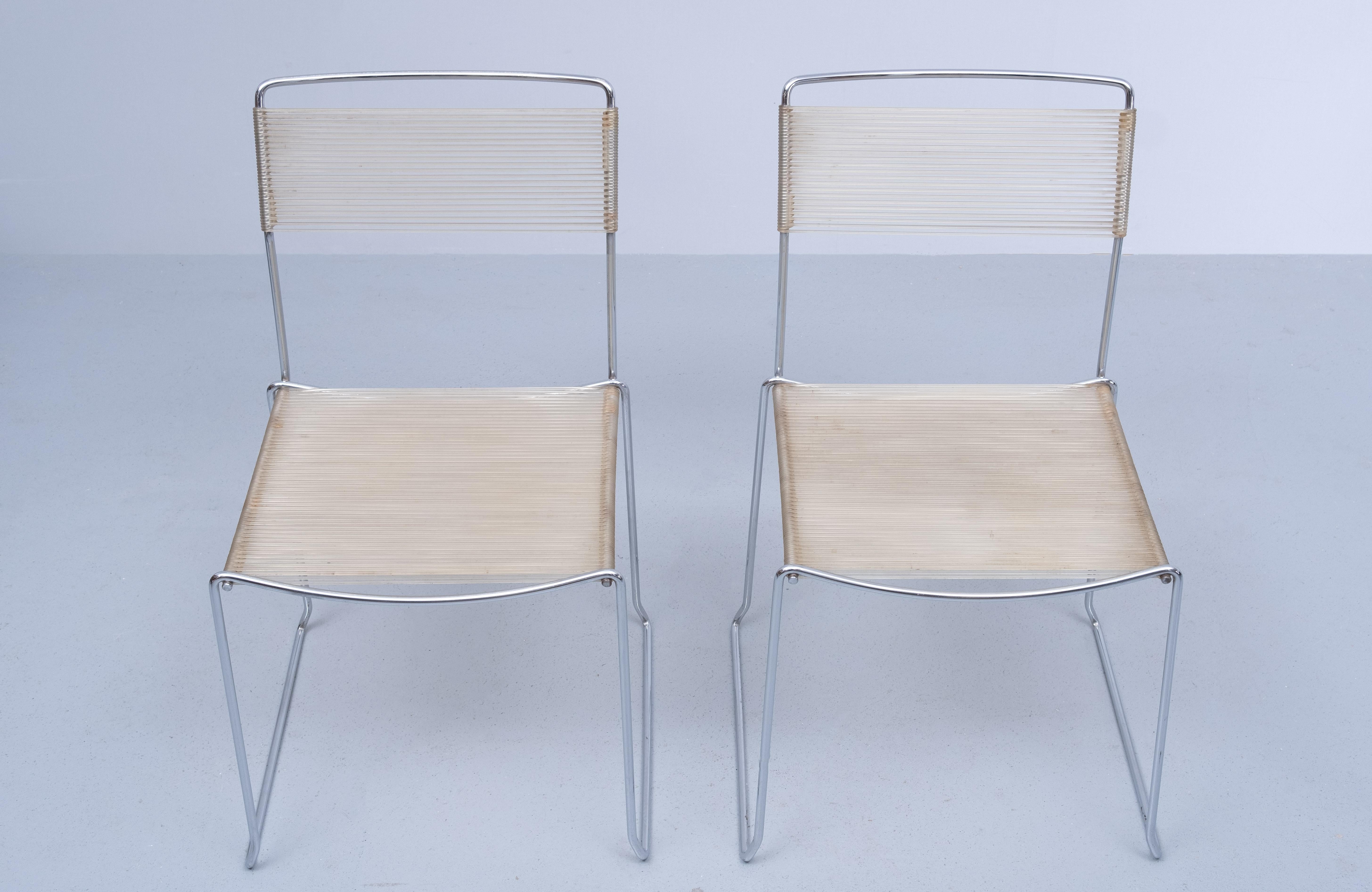 Pair  Spaghetti Chair by Giandomenico Belotti for Alias, 1980s In Good Condition For Sale In Den Haag, NL