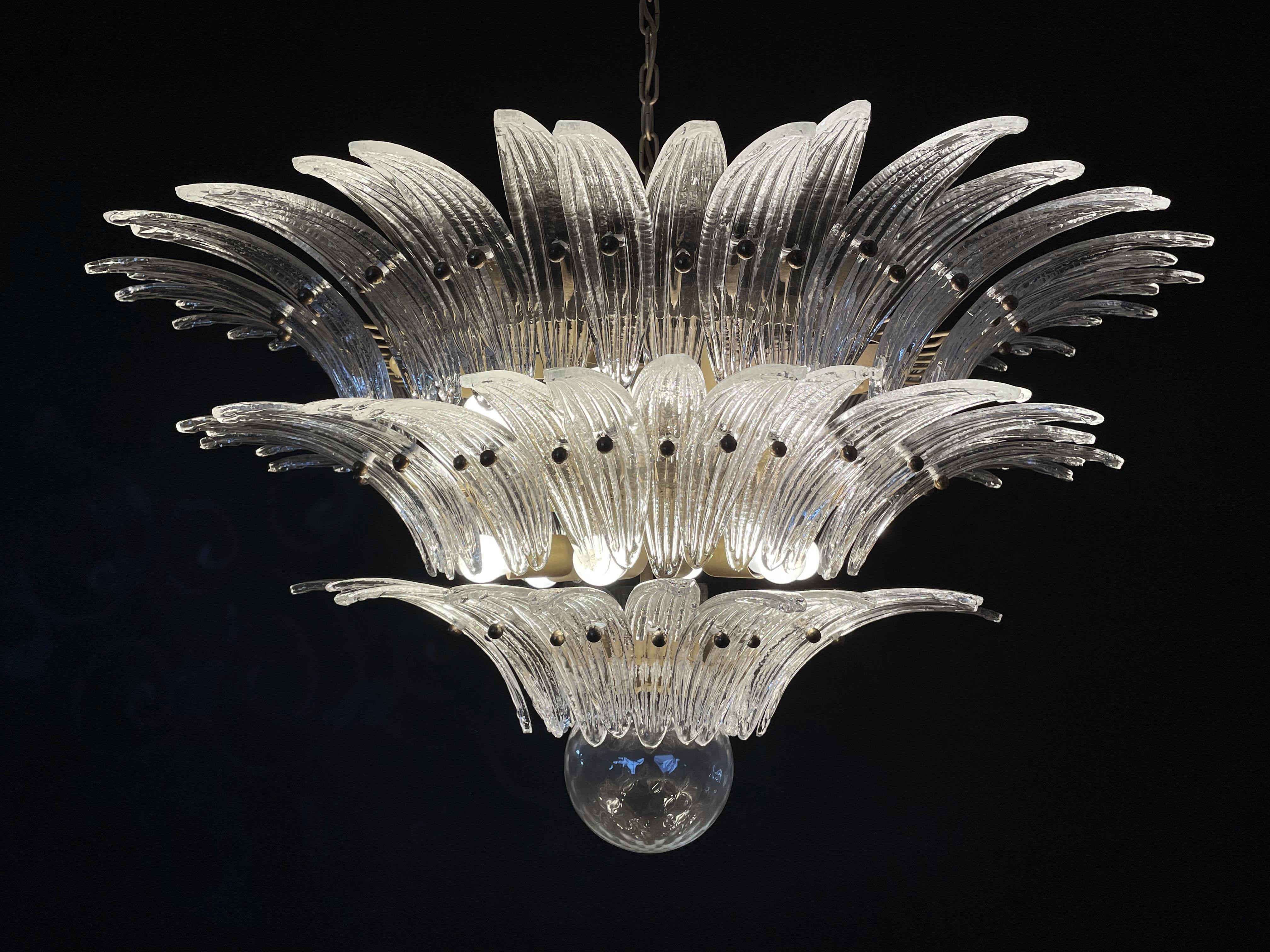 Pair Spectacular Italian Glass Chandeliers, Murano For Sale 3