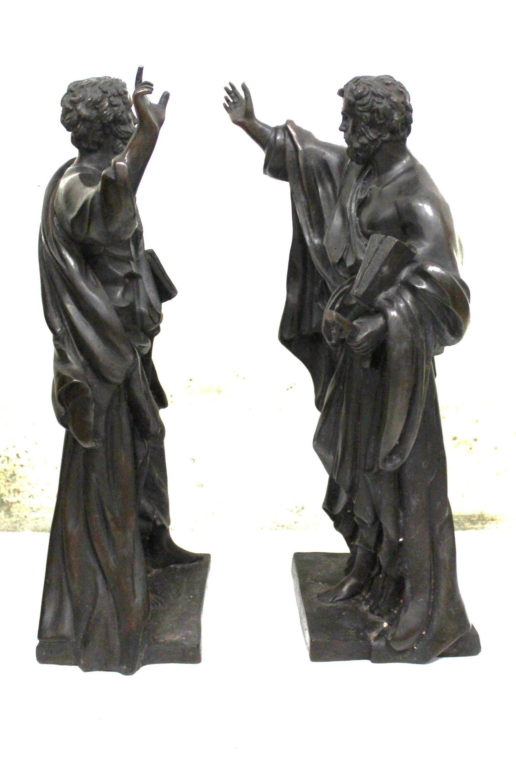 Pareja San Pedro y San Pablo Bronce en venta