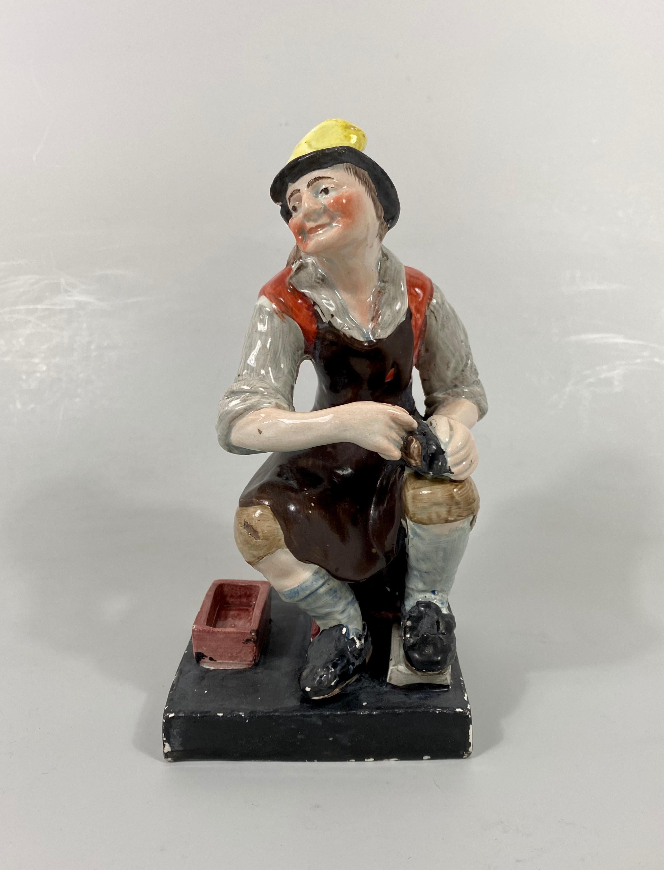 Early 19th Century Pair of Staffirdshire Figures ‘Jobson & Nell’, Enoch Wood, circa 1820 For Sale