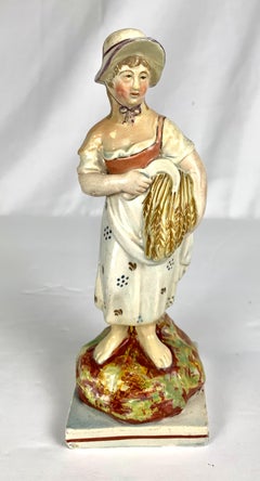 Pair Staffordshire Figures the Farm Girl and the Aristocrat England, Circa 810