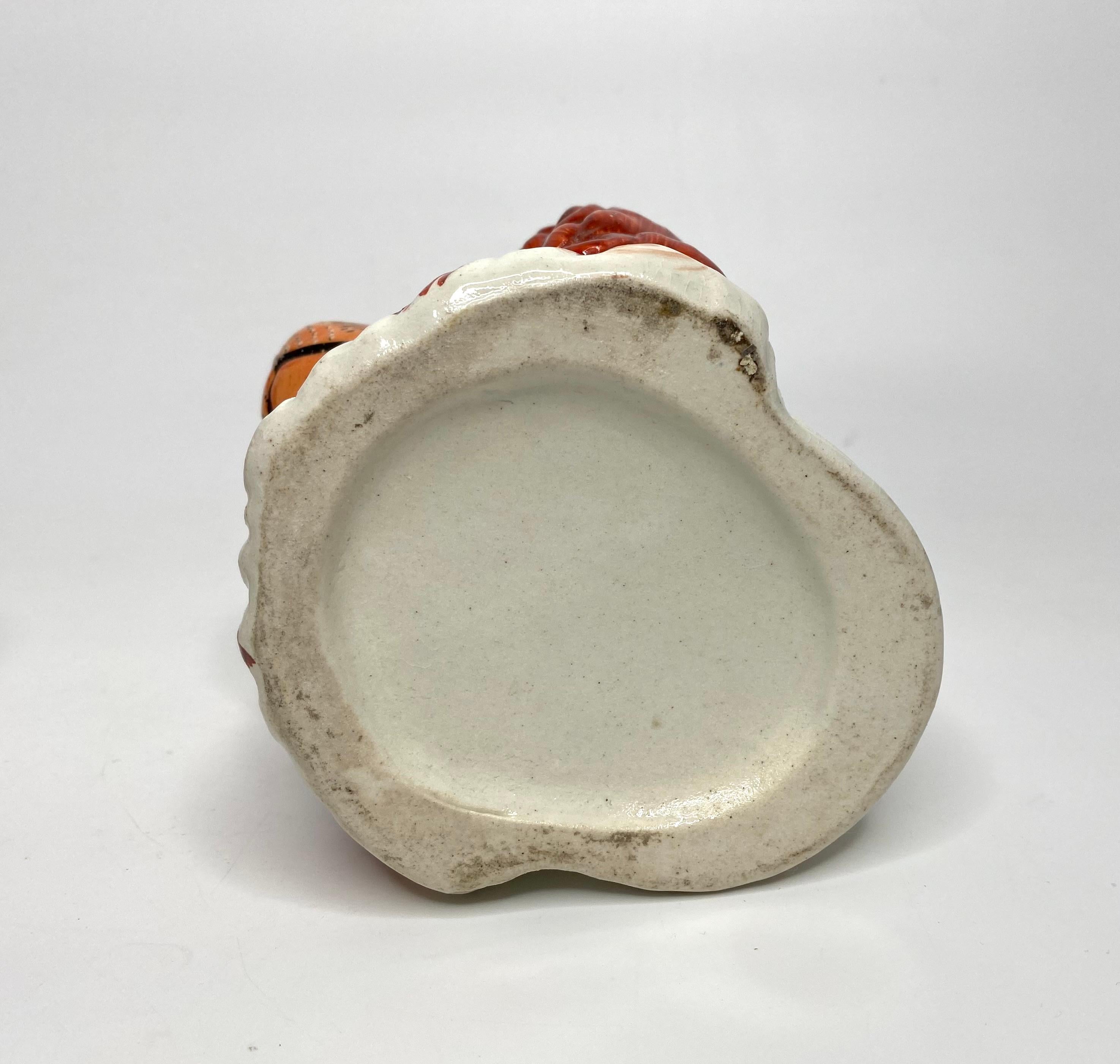 Pair Staffordshire pottery Spaniel window rests, c. 1850. For Sale 4