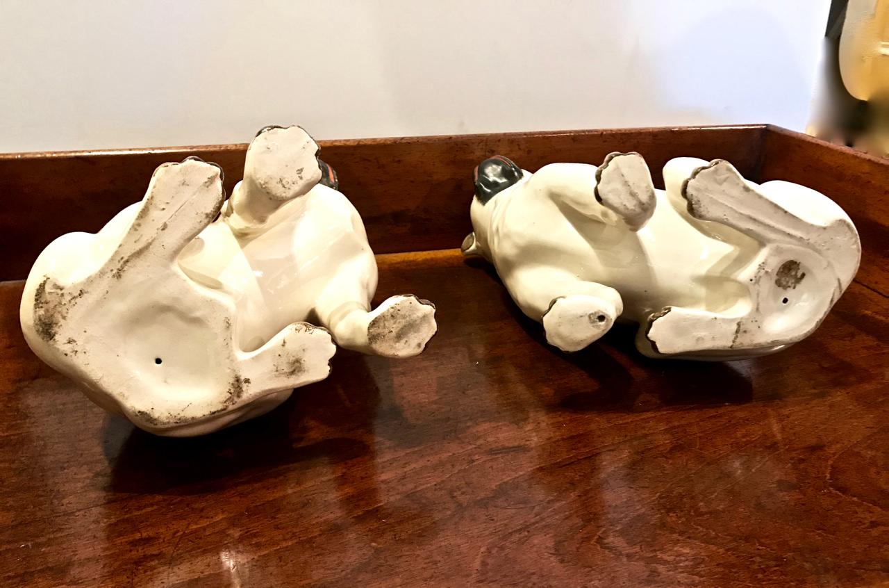 Pair of Staffordshire Pugs, Late 19th Century 1