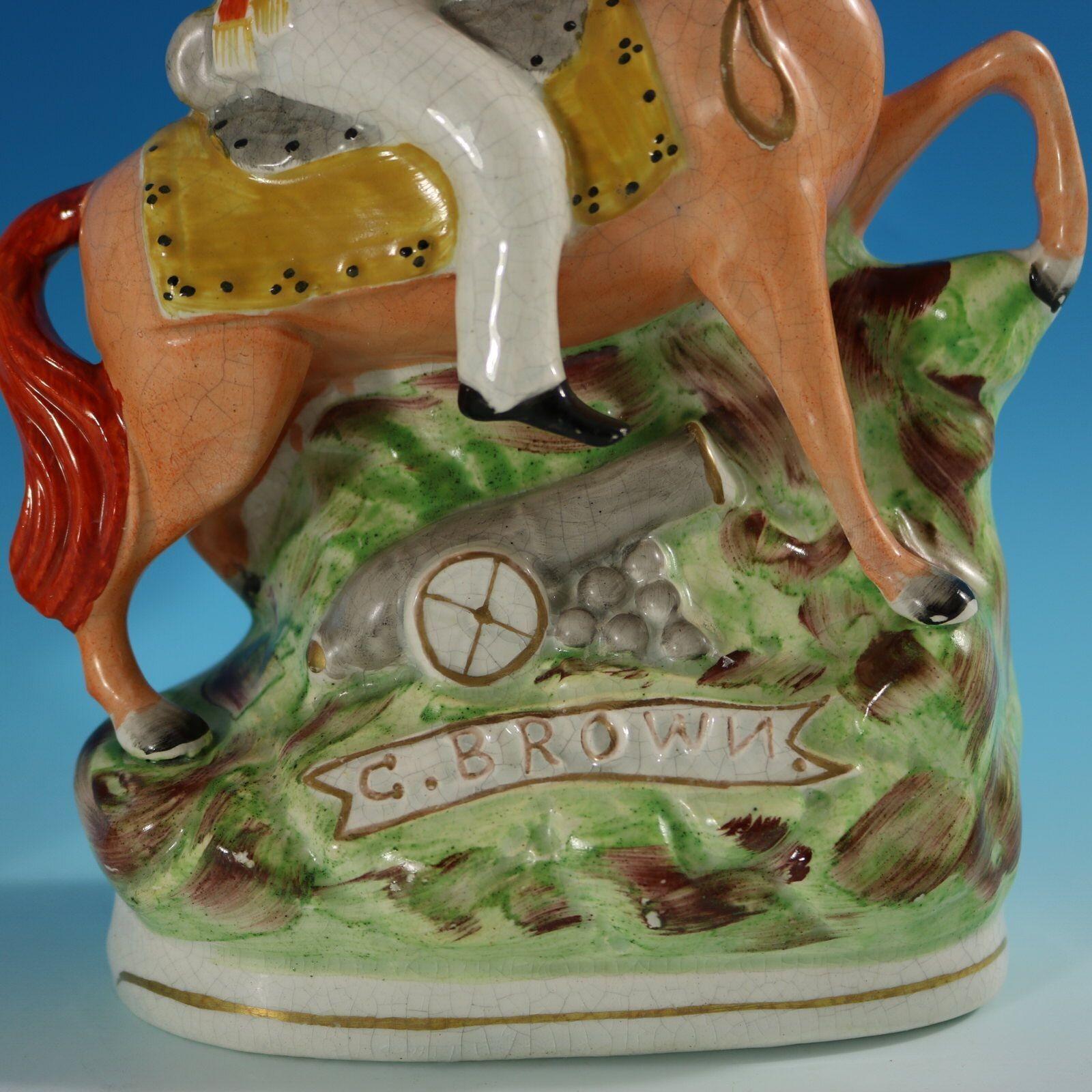Pair Staffordshire 'Simpson & Brown' Generals on Horseback For Sale 5