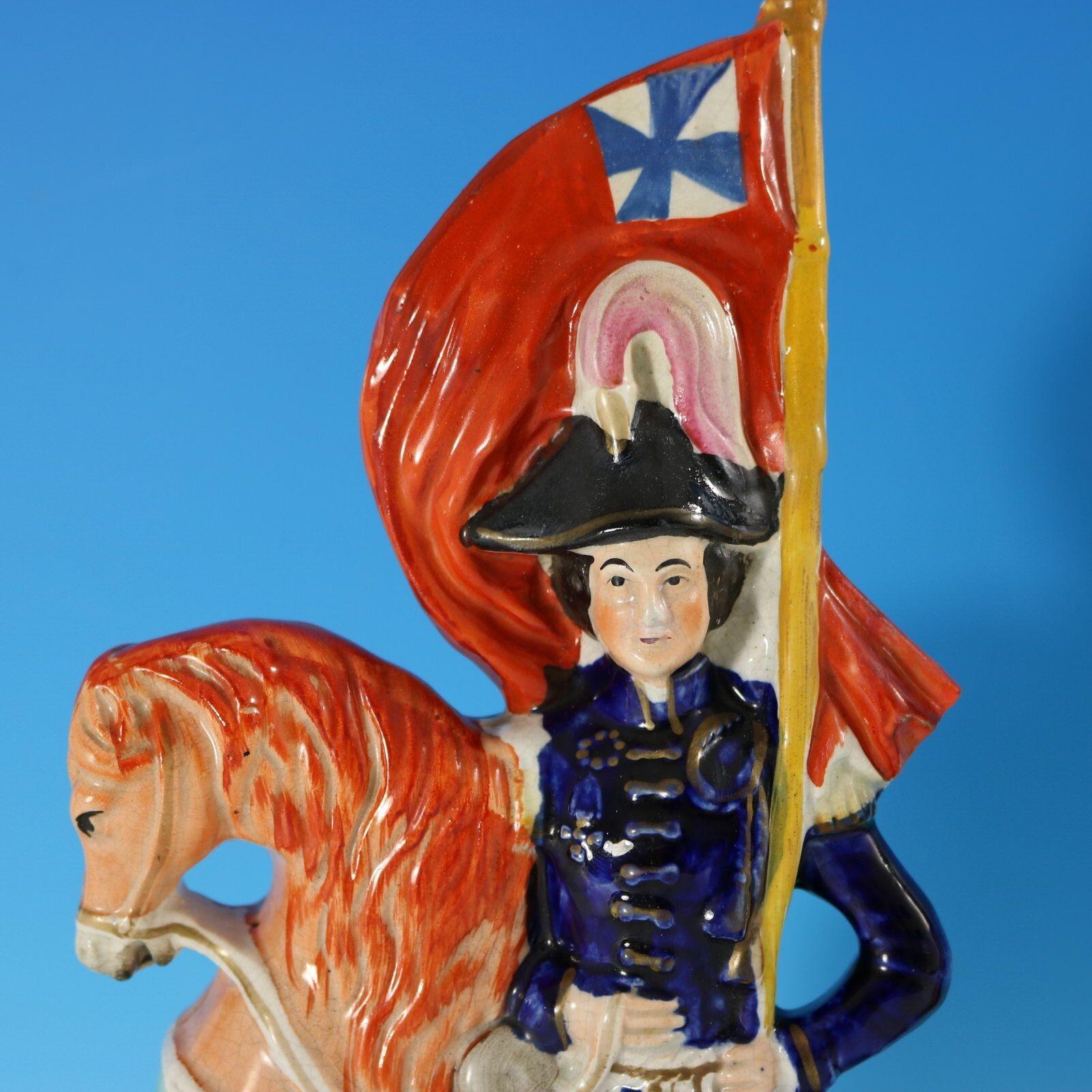 Pareja de Generales a Caballo 'Simpson & Brown' de Staffordshire en venta 6