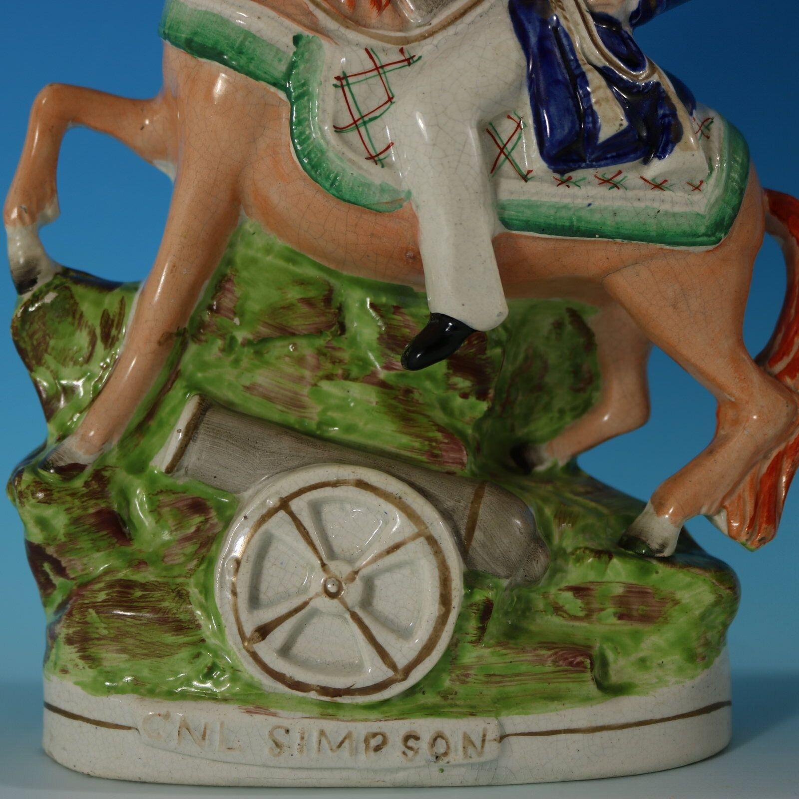 Pair Staffordshire 'Simpson & Brown' Generals on Horseback For Sale 7