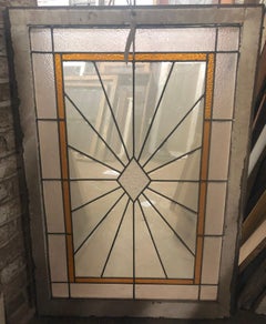 Pair Stained Glass Windows 40" x 28"