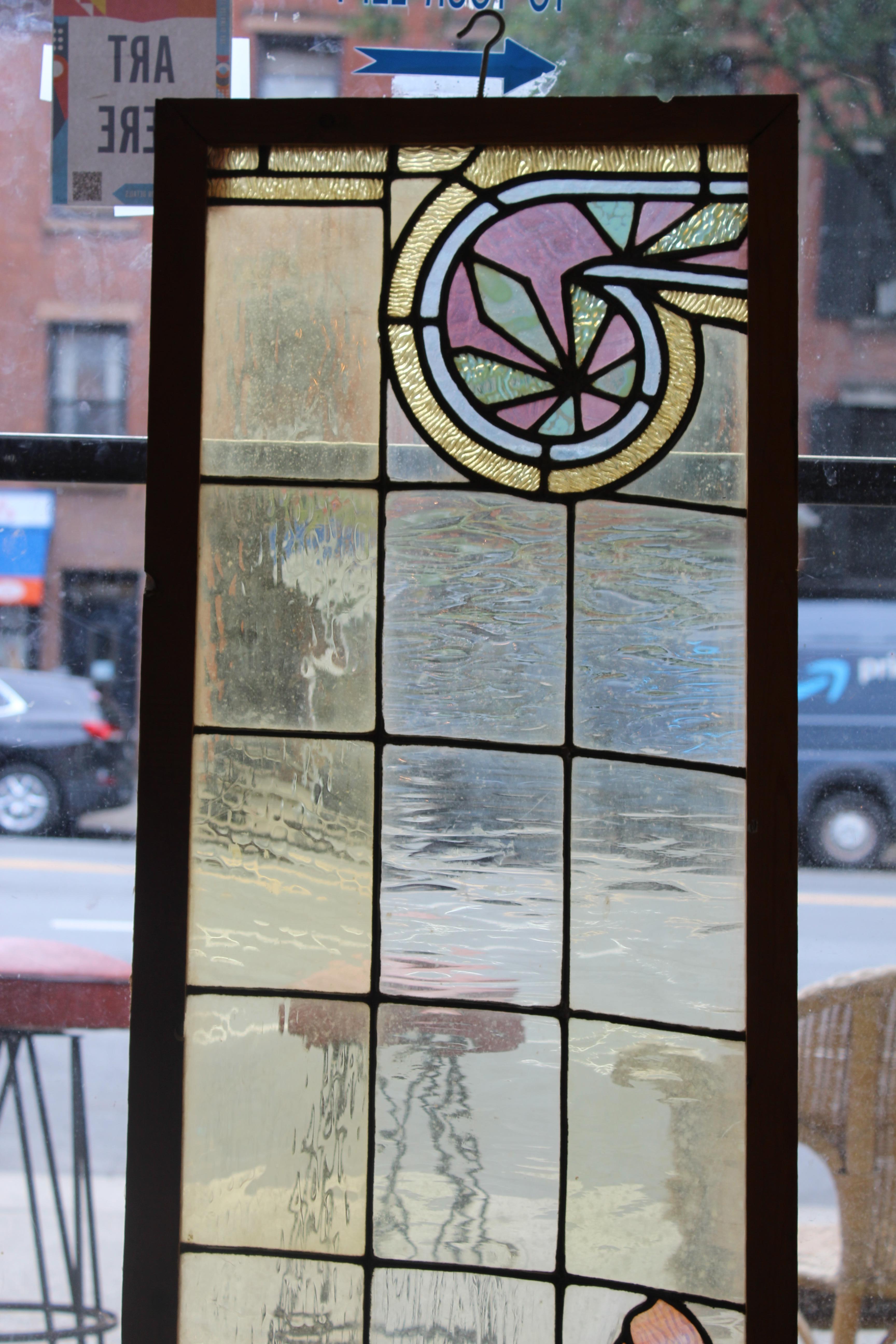 Pair Stained Glass Windows or Transoms 18