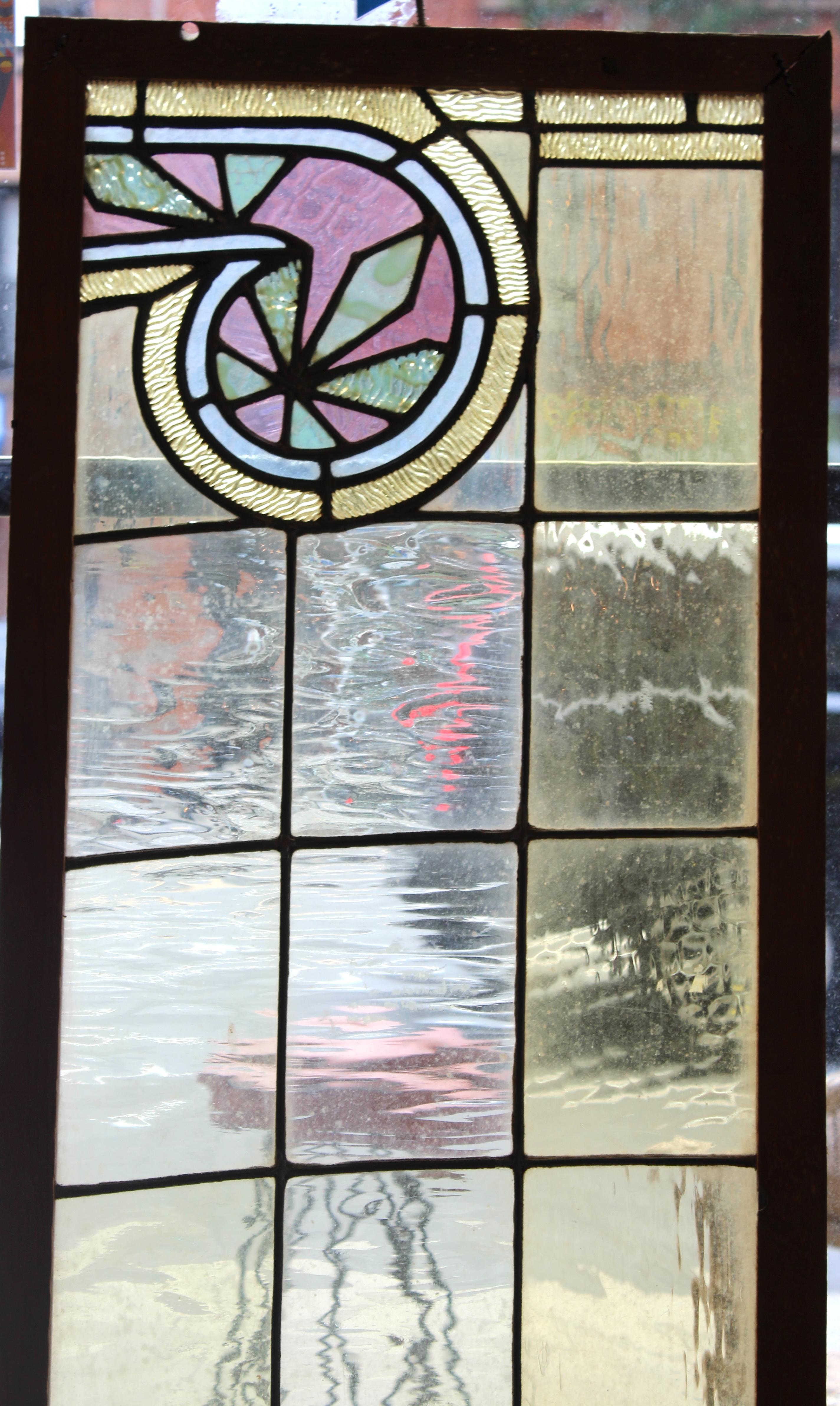 Pair Stained Glass Windows or Transoms 18