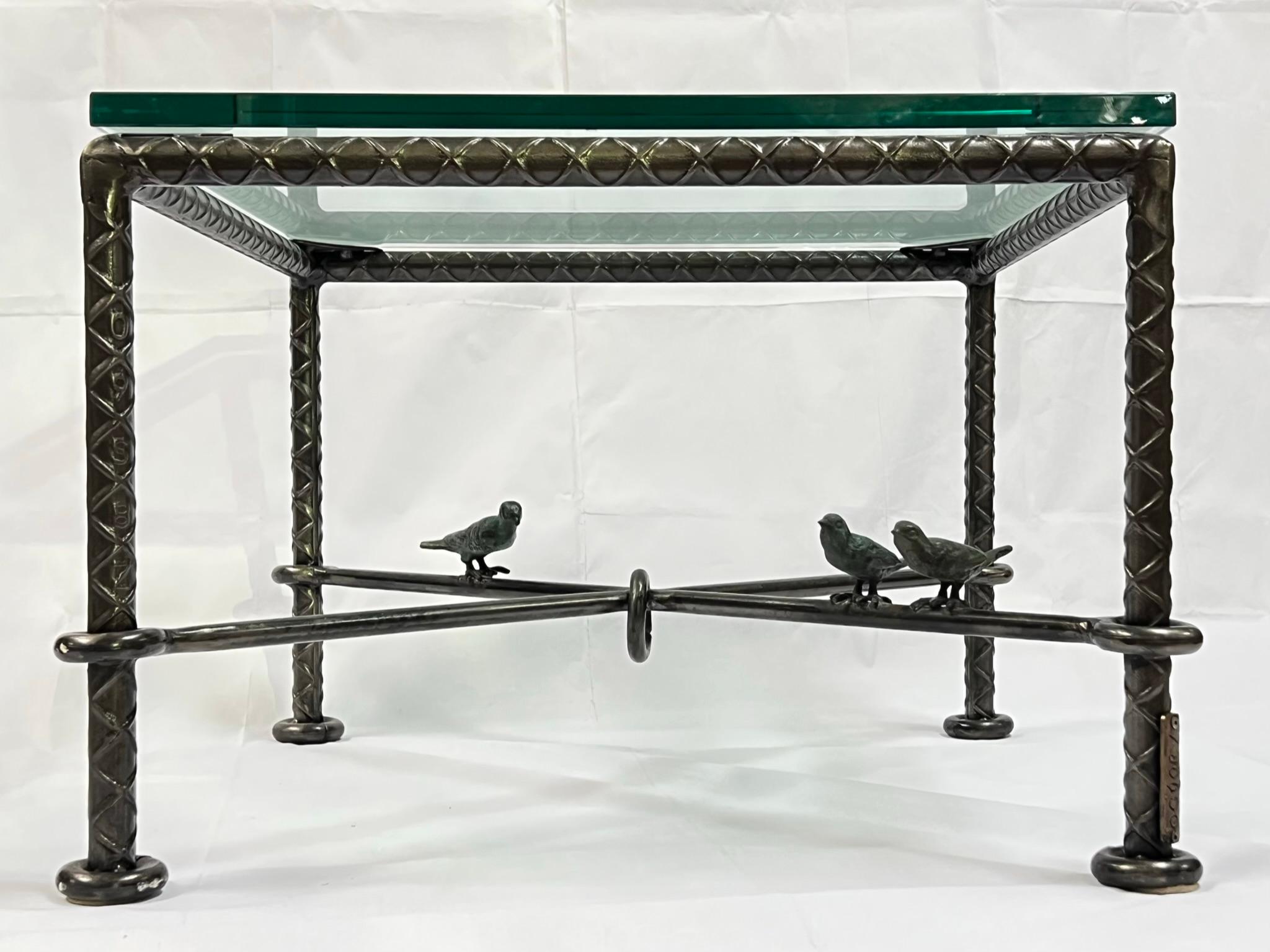 Pair Steel and Glass Cocktail Tables by Ilana Goor, circa 1985 In Good Condition For Sale In New York, NY