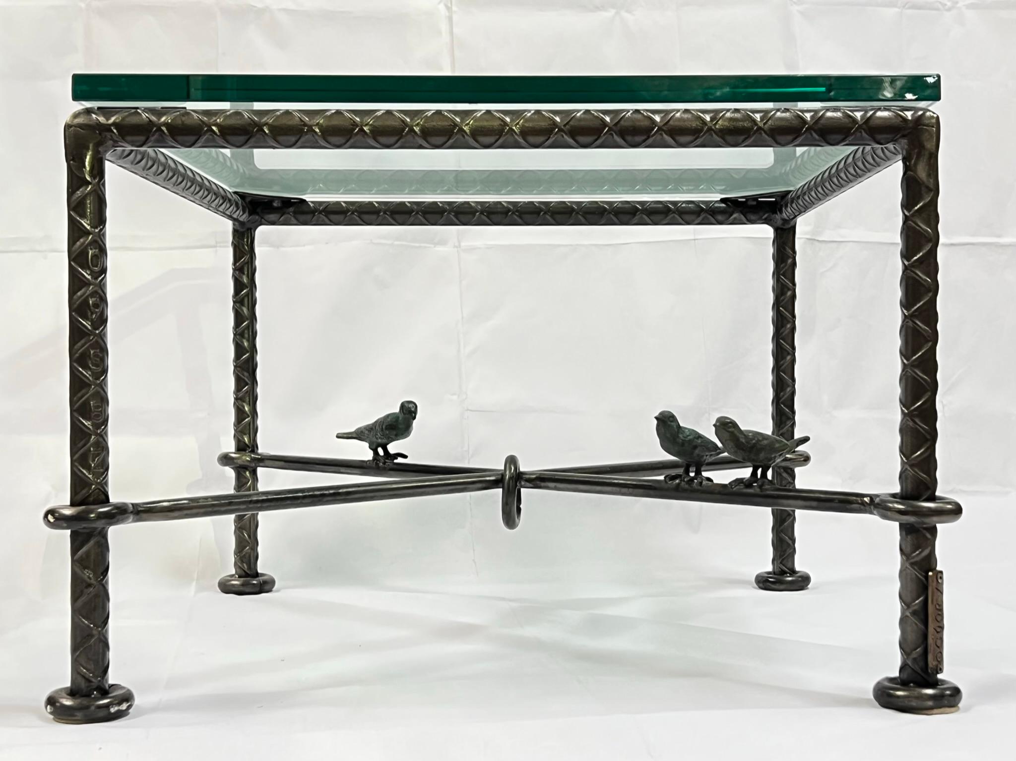 Pair Steel and Glass Cocktail Tables by Ilana Goor, circa 1985 In Good Condition In New York, NY