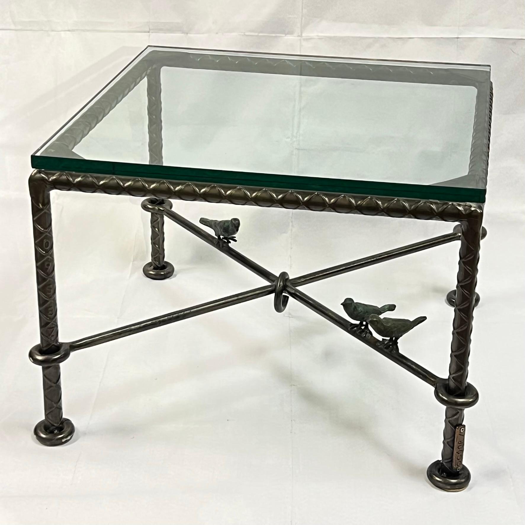 20th Century Pair Steel and Glass Cocktail Tables by Ilana Goor, circa 1985 For Sale