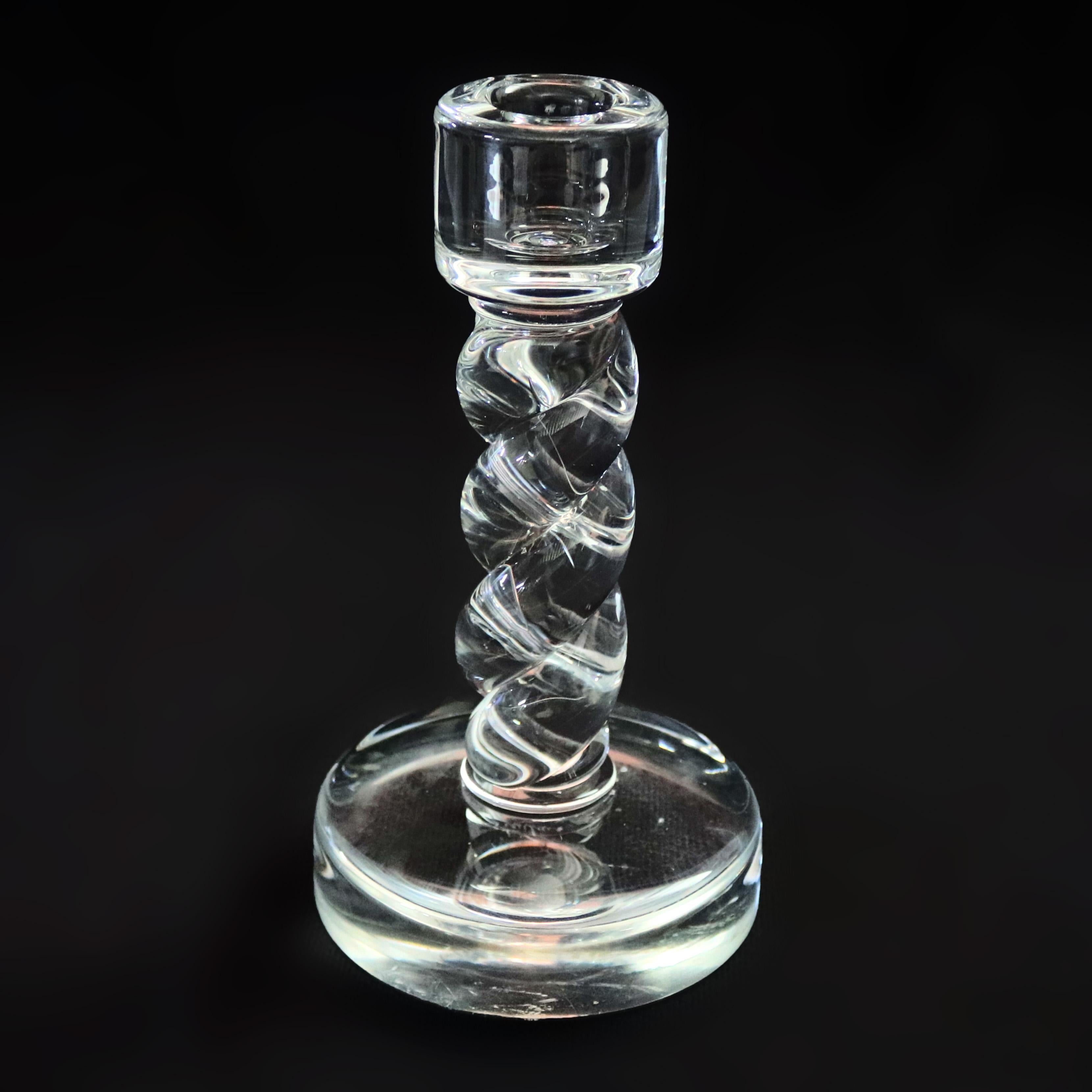 steuben glass candlesticks