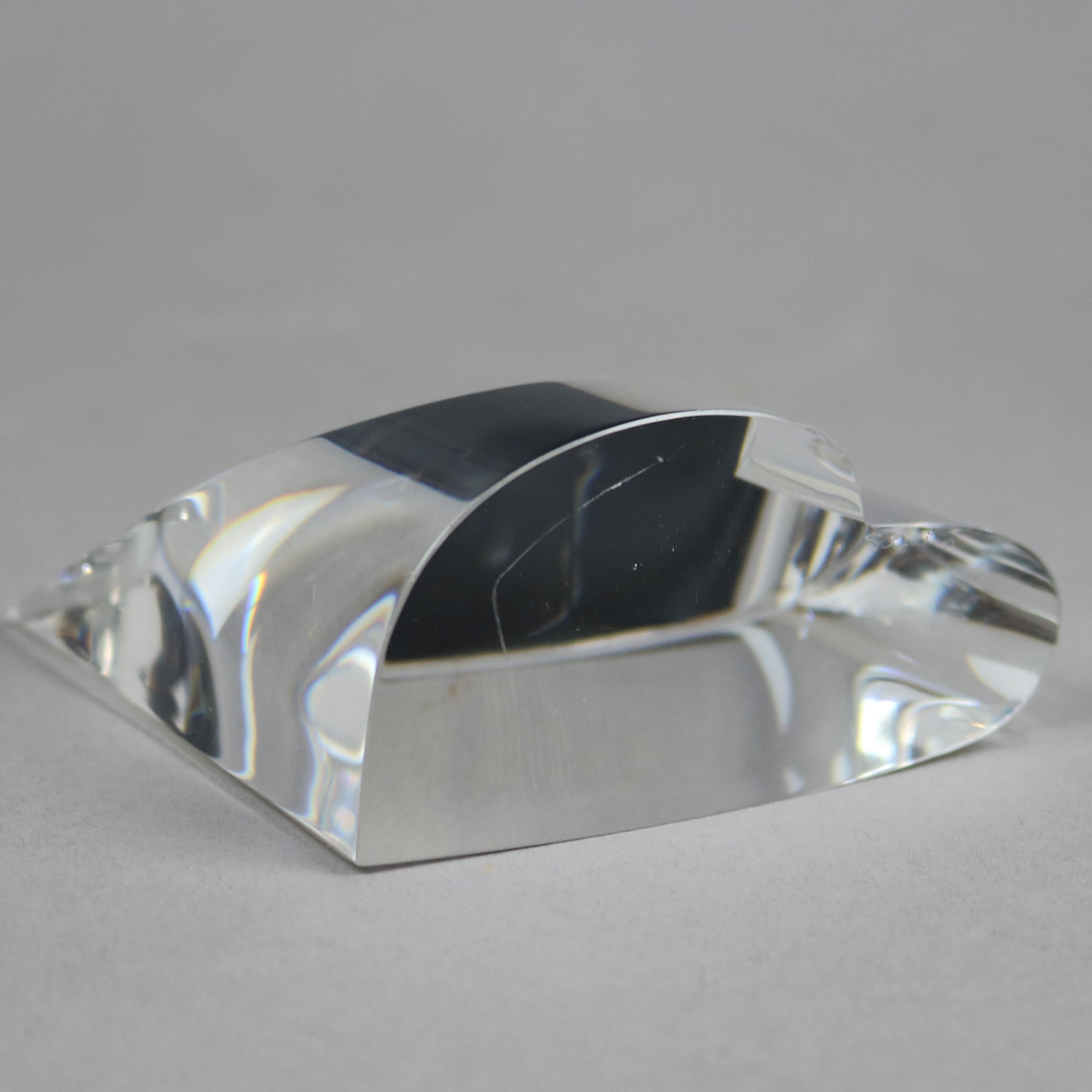 Pair Steuben Glass Heart Paperweights, Signed 20th C 13