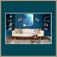 Pair of  French Mid Century Glass Brass Sconces by Lunel,  Stilnovo Style, 60s