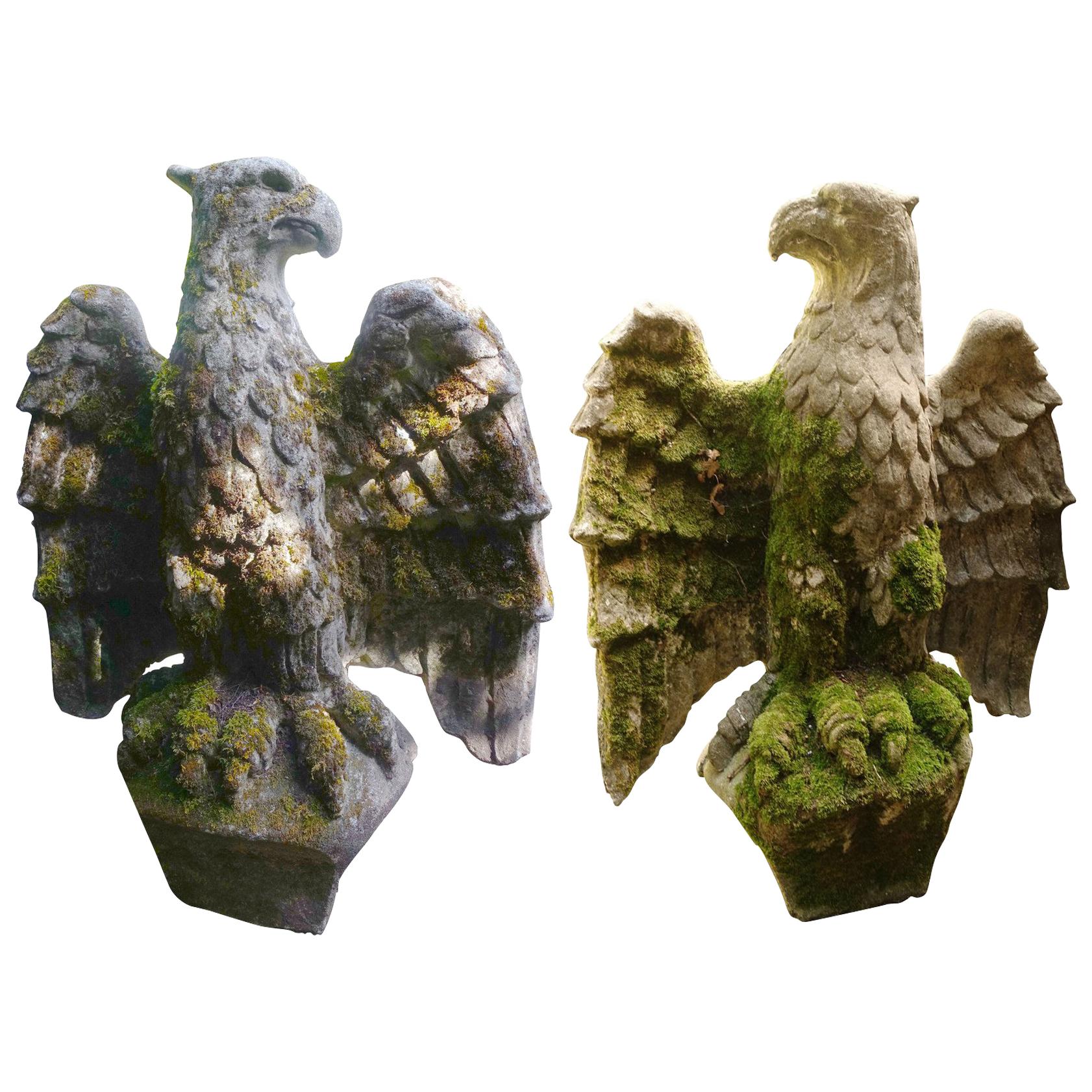 Pair Stone Eagles, England, circa 1820
