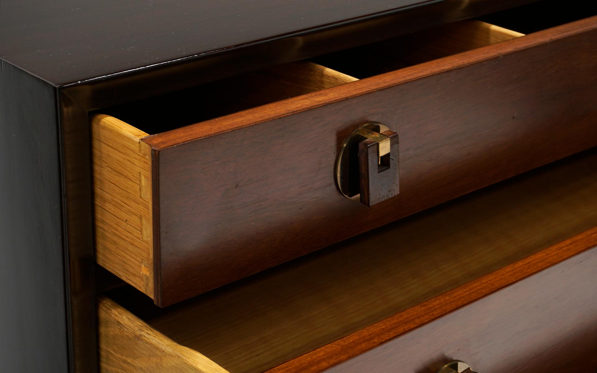 Pair Storage Cabinets by Edward Wormley for Dunbar.  Mahogany and Rosewood.   2