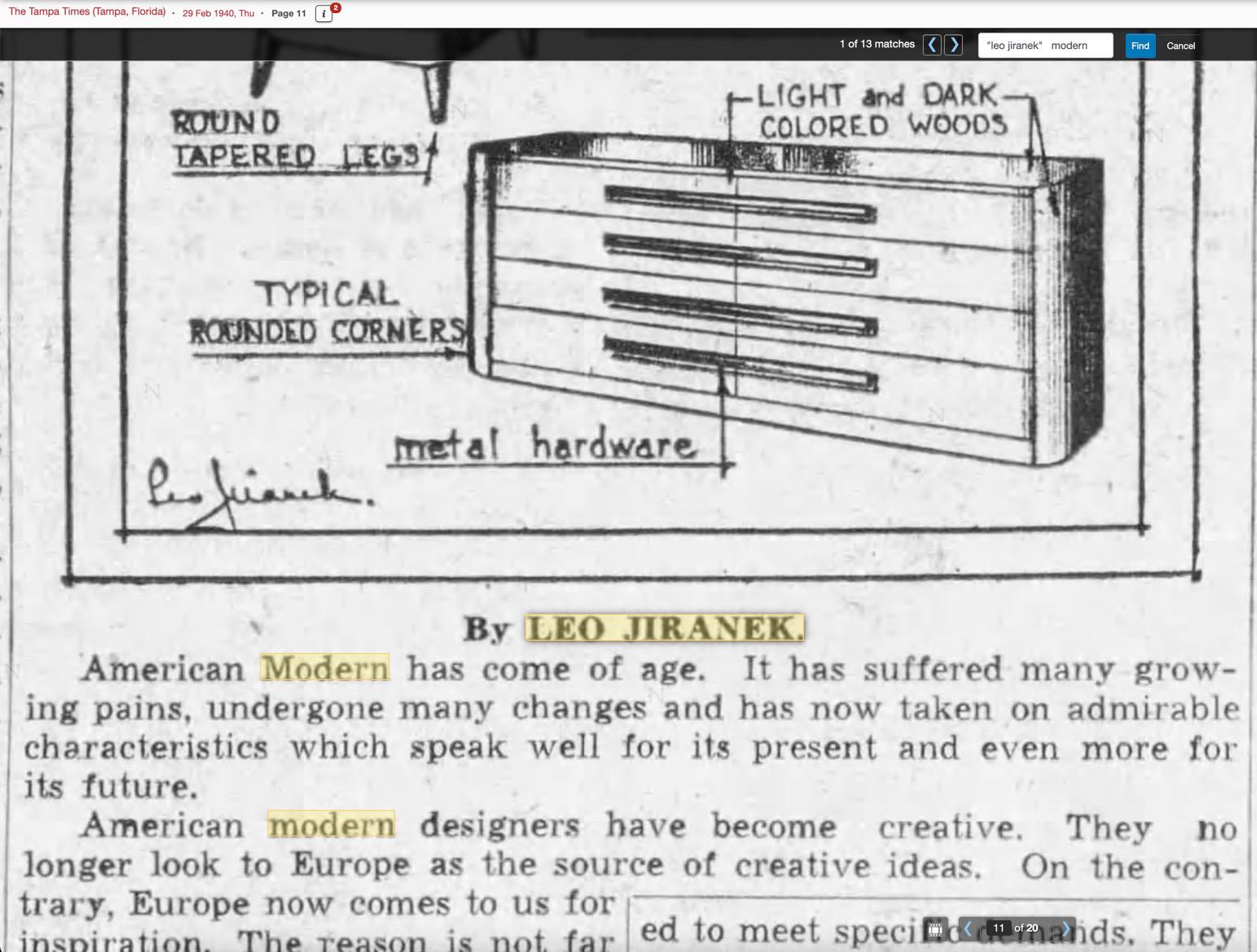 Moderne Streamline-Truhen von Leo Jiranek, Paar (Art déco) im Angebot