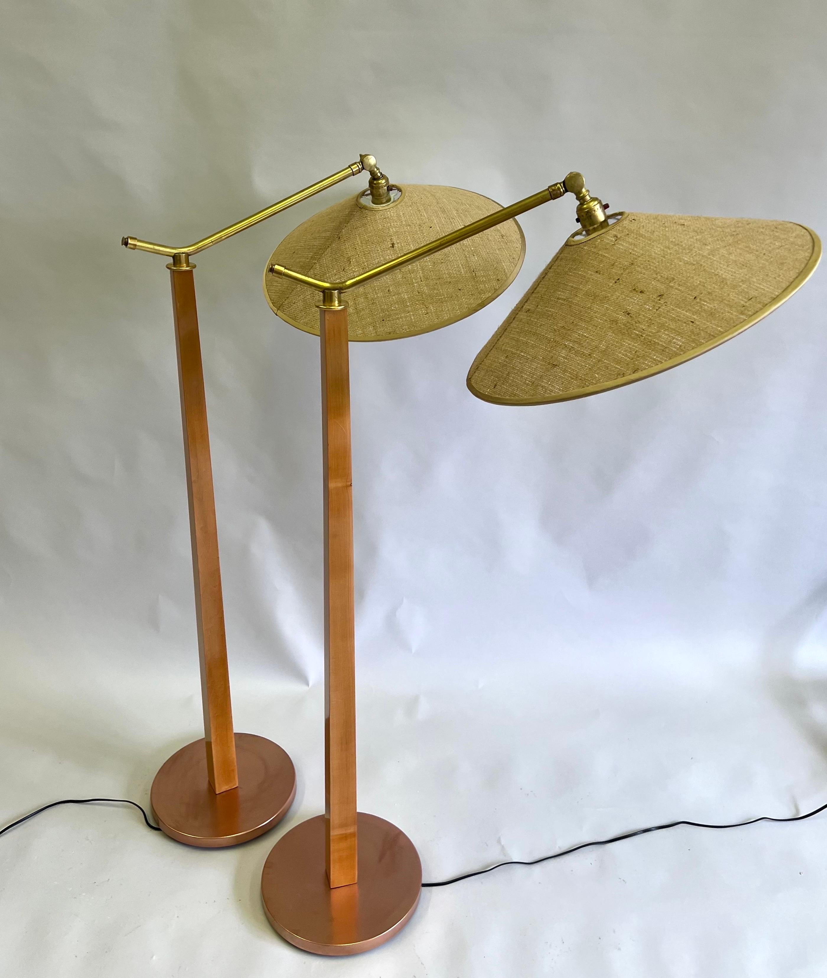 A Rare and Exceptional Pair of Hand Made Studio Craft Floor Lamps Attributed to Pierre Guariche, France circa 1947. Light, airy, minimal, poetic, timeless creations

Additional References: American Studio Craft, Arts and Crafts, Modern Craftsman,