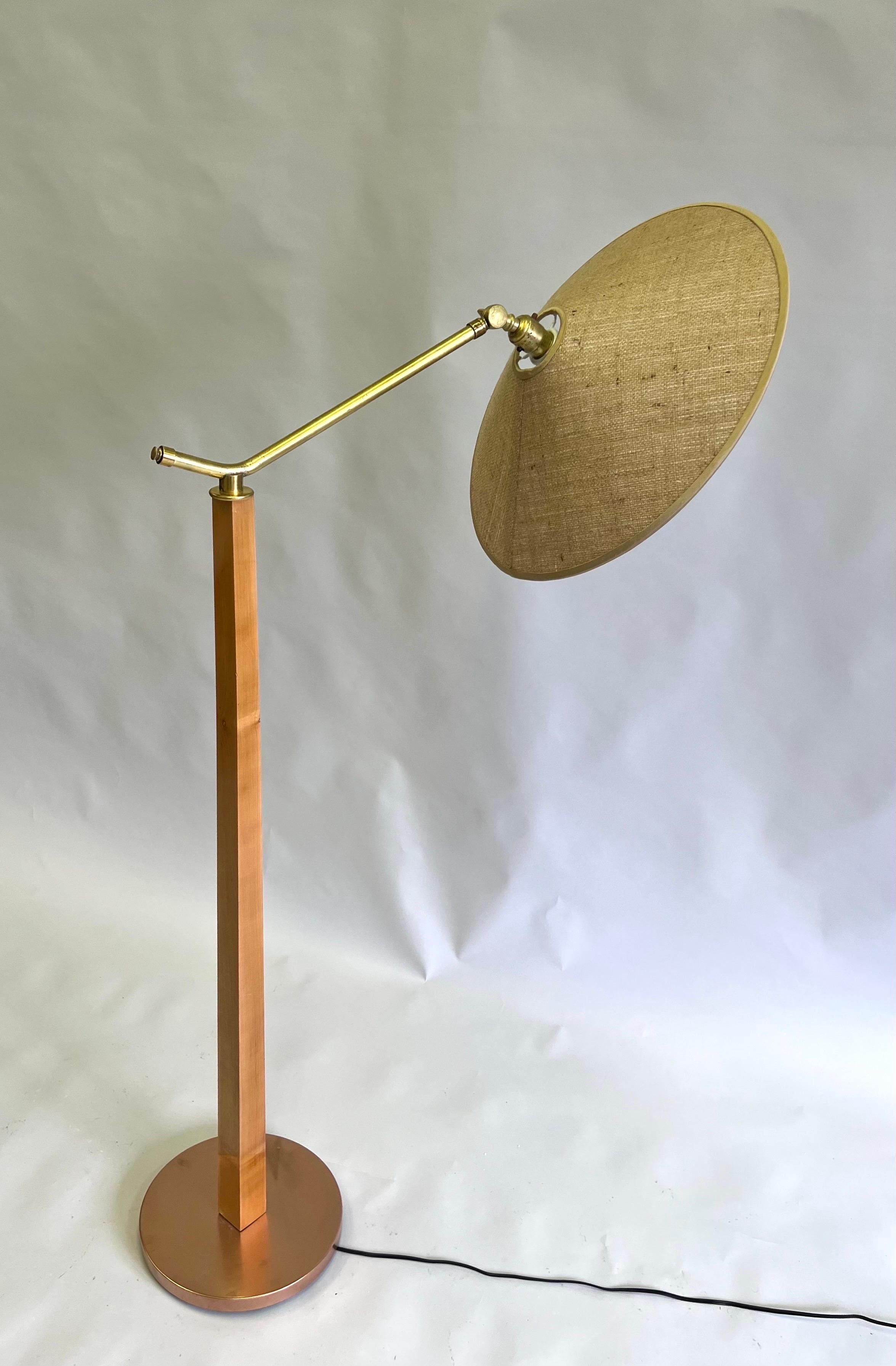 Pair Studio Craft / Modern Craftsman Floor Lamps, Pierre Guariche, 1947 In Good Condition For Sale In New York, NY