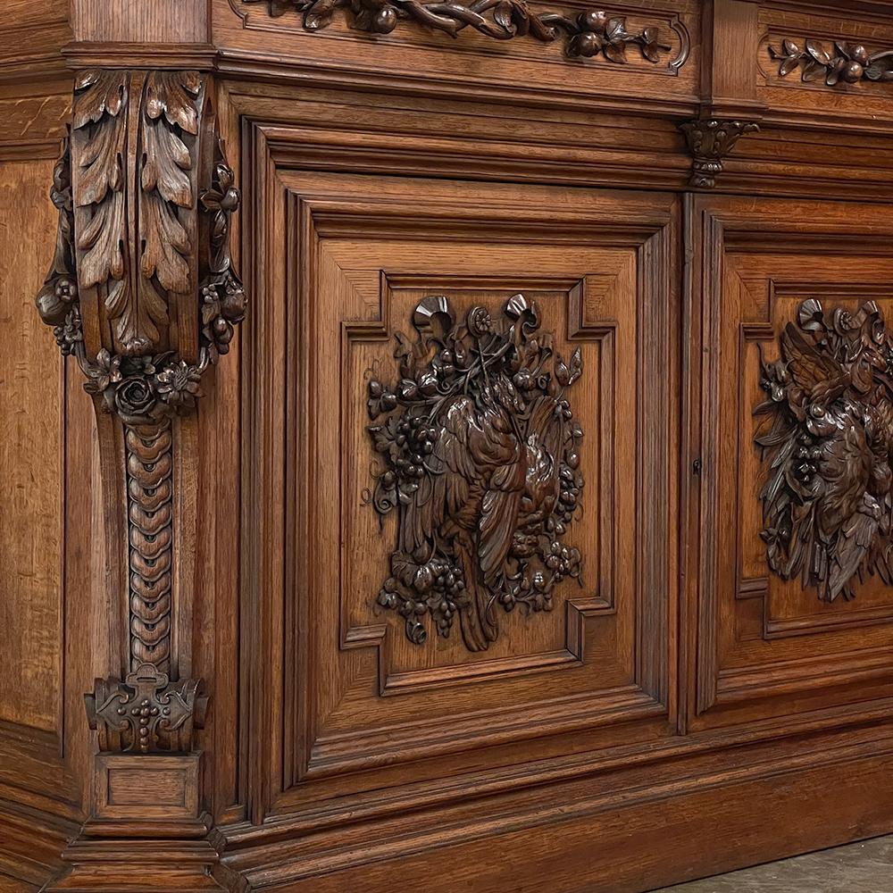 Pair Stunning French Renaissance Revival Sculpted Buffets For Sale 9