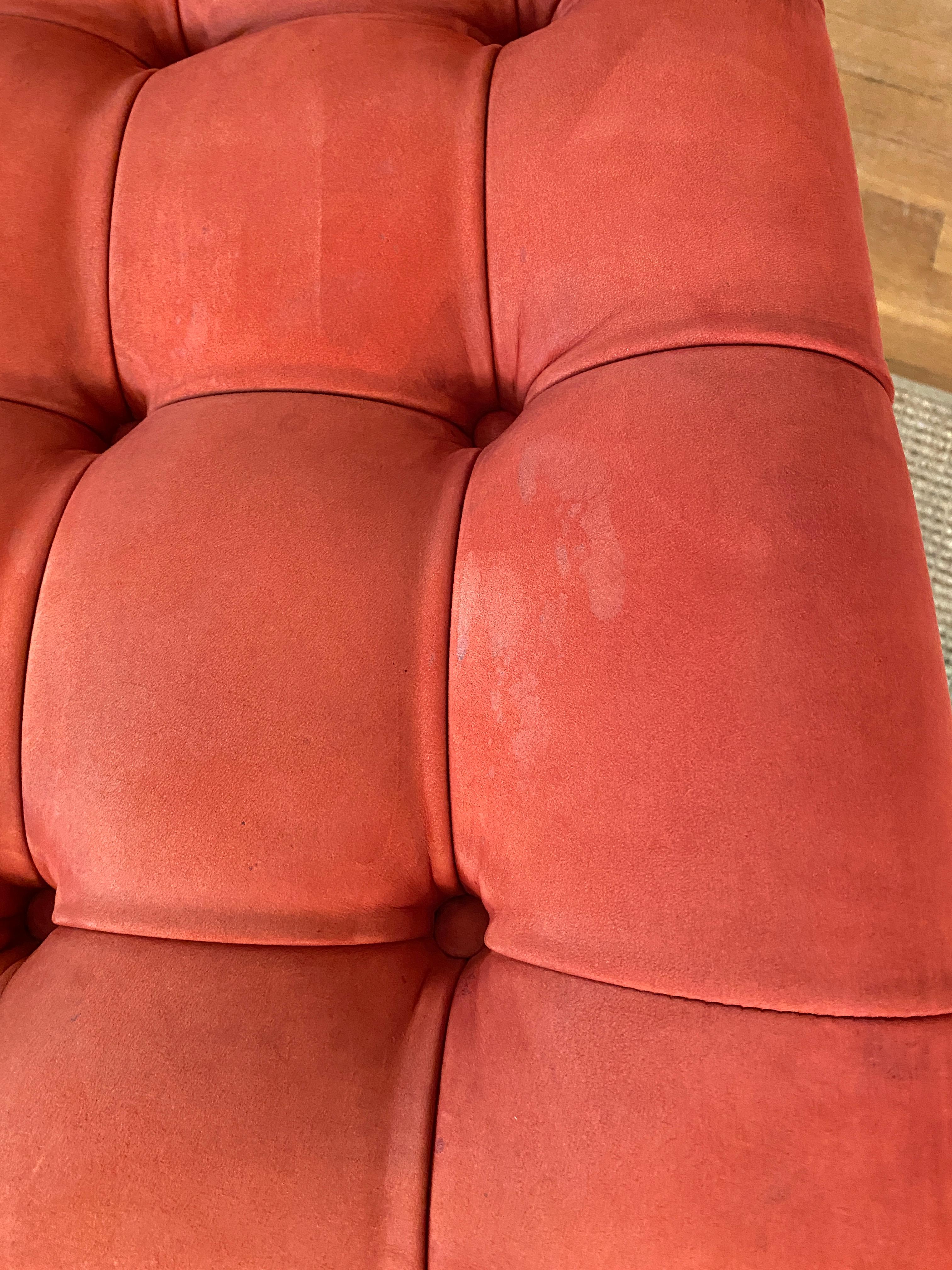 Paire de chaises en cuir de daim en porte-à-faux conçues par Robert Haussmann pour de Sede en vente 2