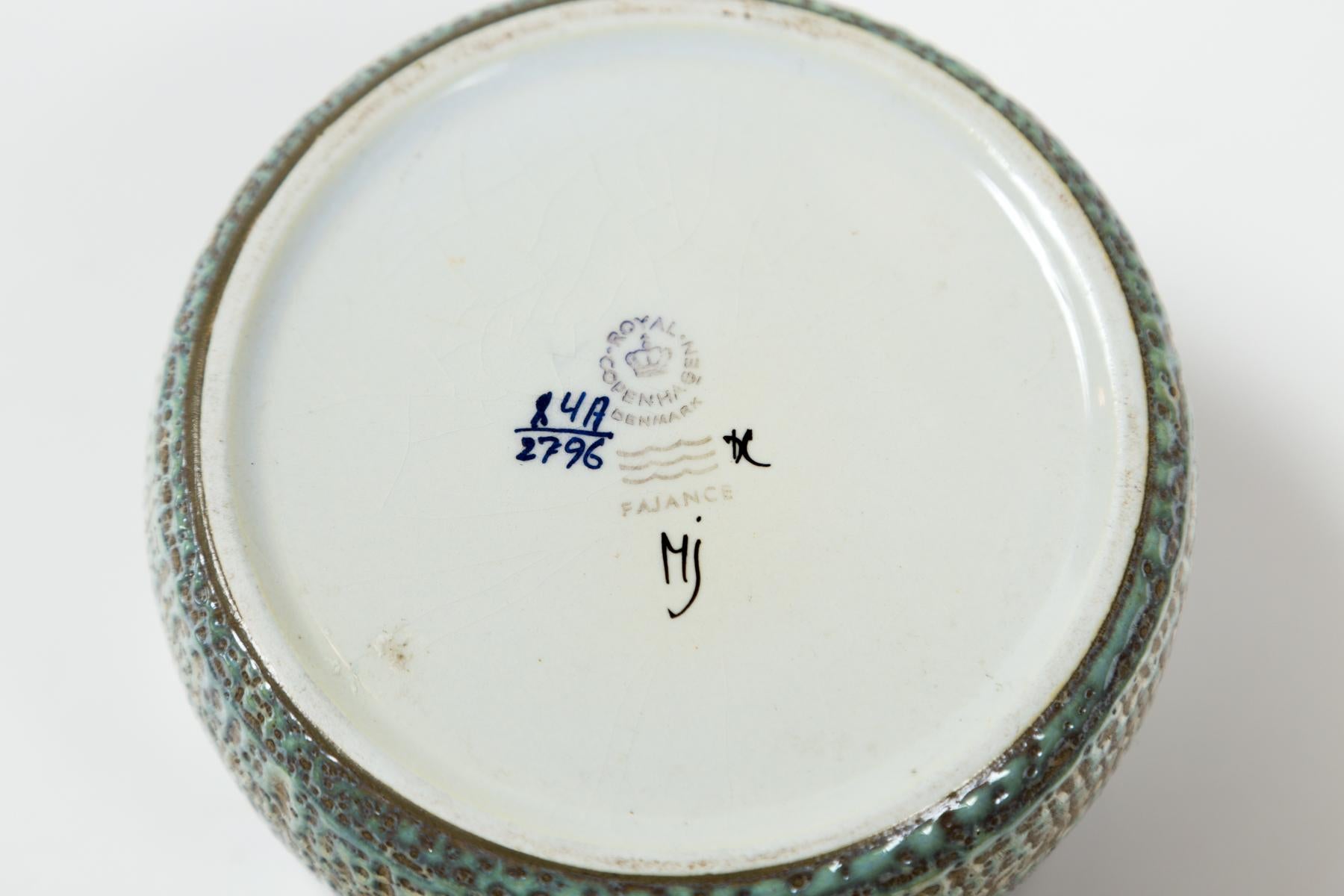 XX secolo Coppia di vasi cache 'Sunflower', Marianne Johnson, Royal Copenhagen, Danimarca, anni '60 in vendita