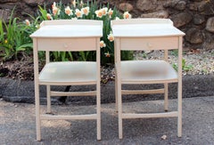 Pair of Swedish Bodafors Carl Malmsten Vintage Bed Side End Occasional Tables