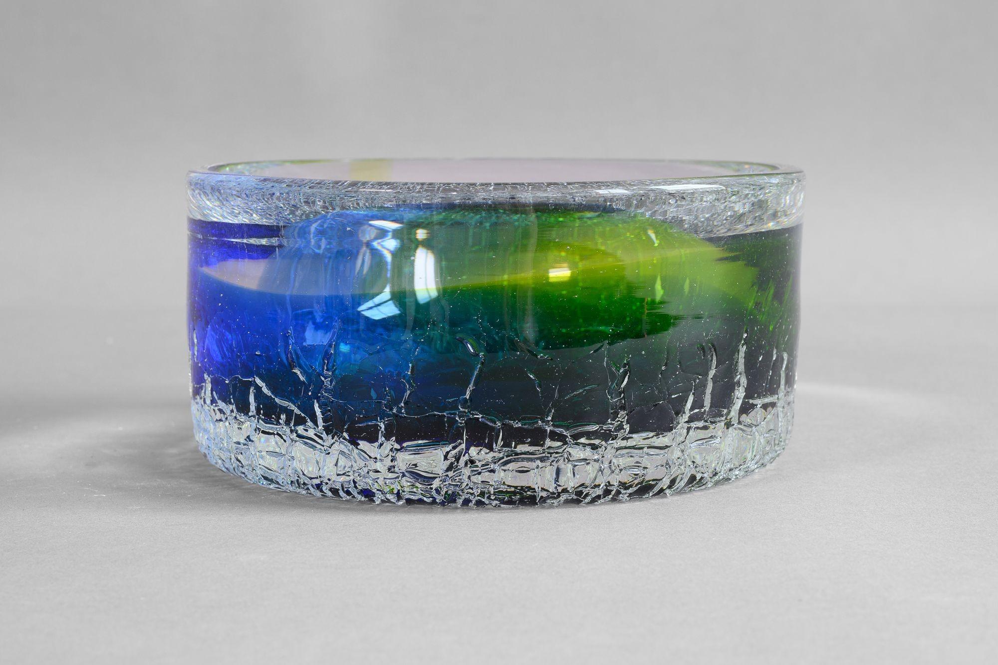 Pair Swedish Glass Vases For Sale 1