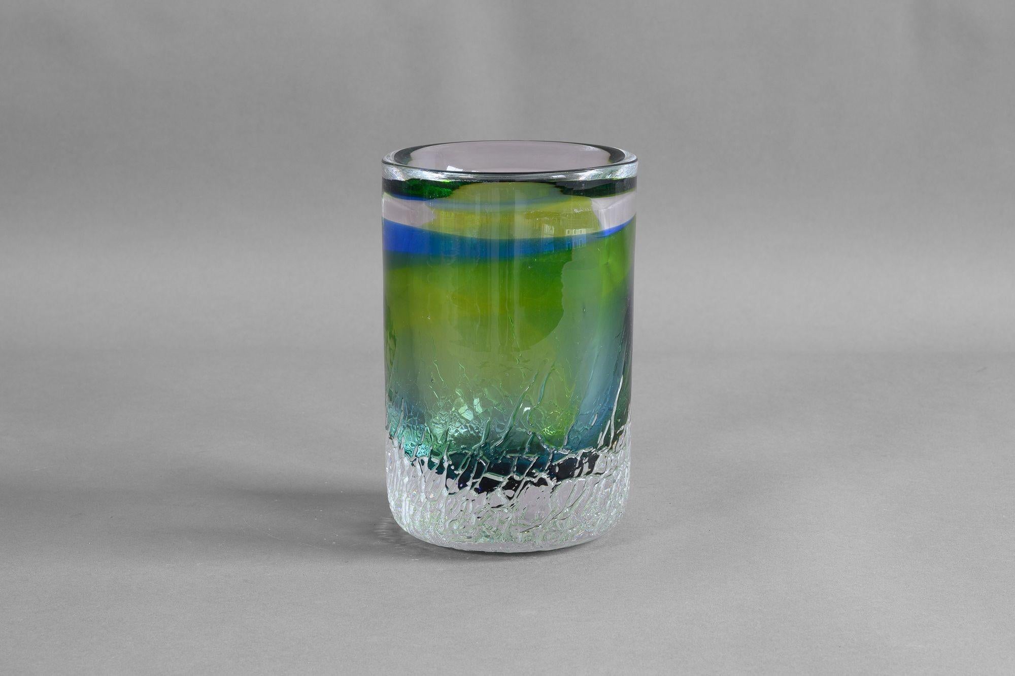Pair Swedish Glass Vases For Sale 2
