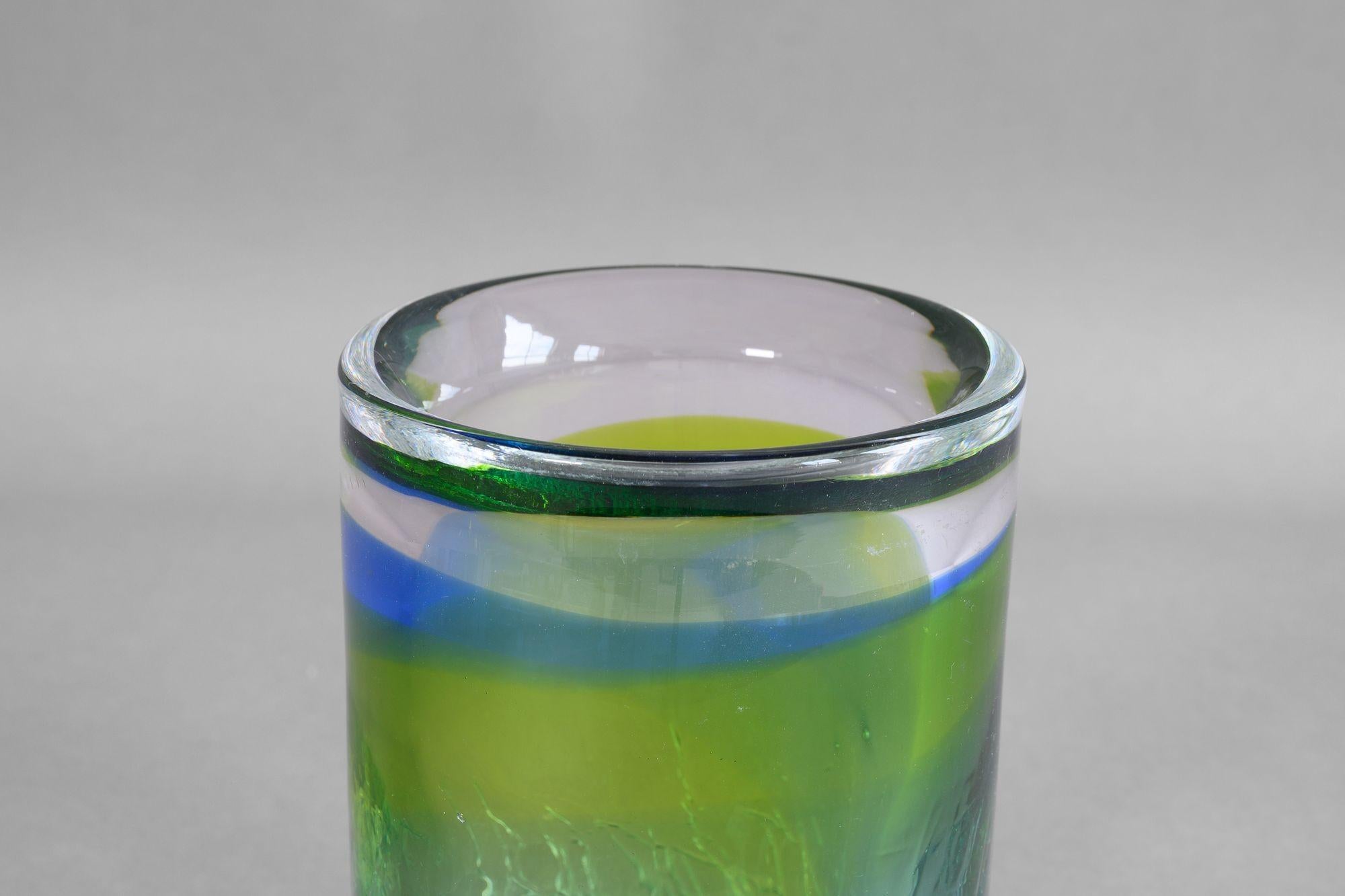 Pair Swedish Glass Vases For Sale 3