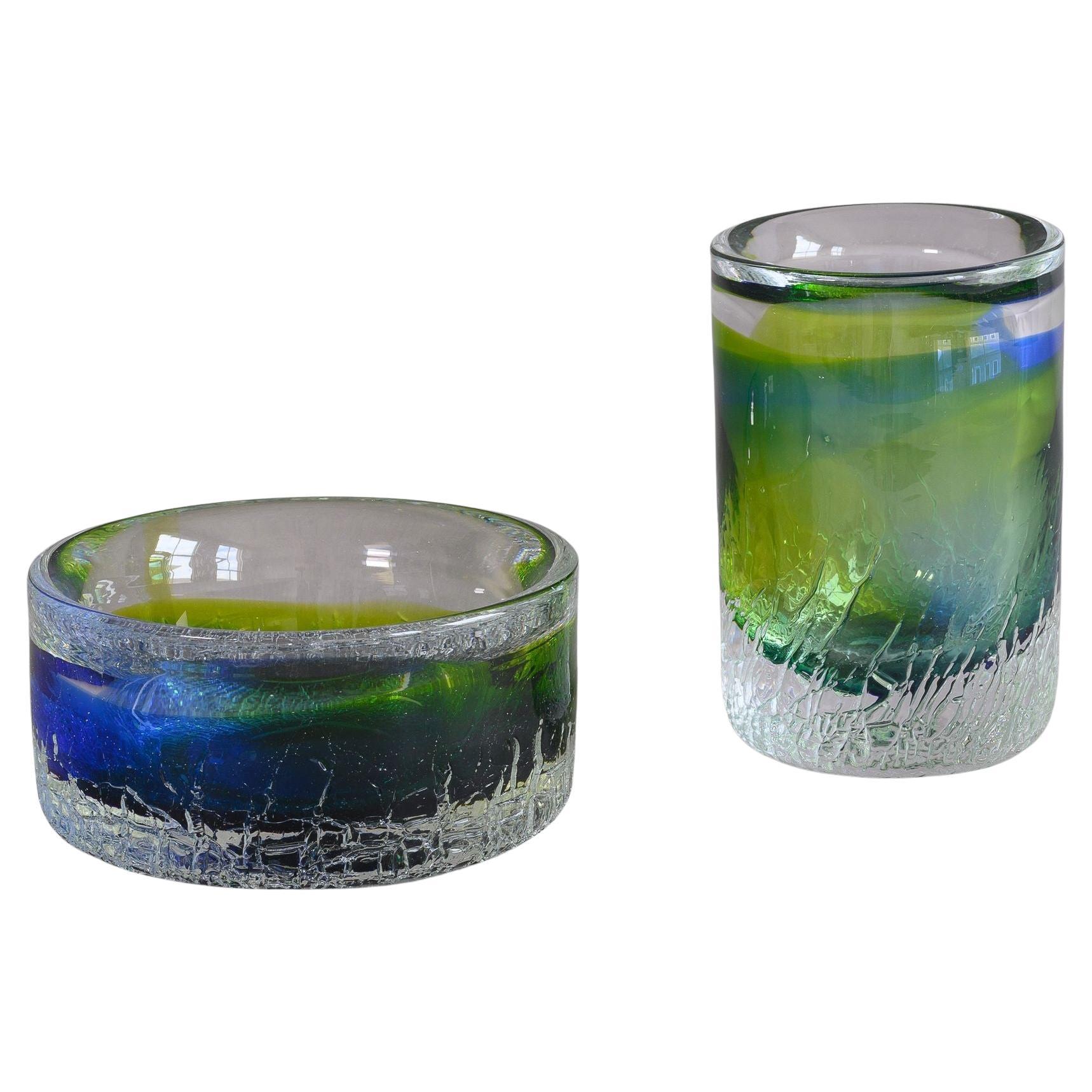 Pair Swedish Glass Vases
