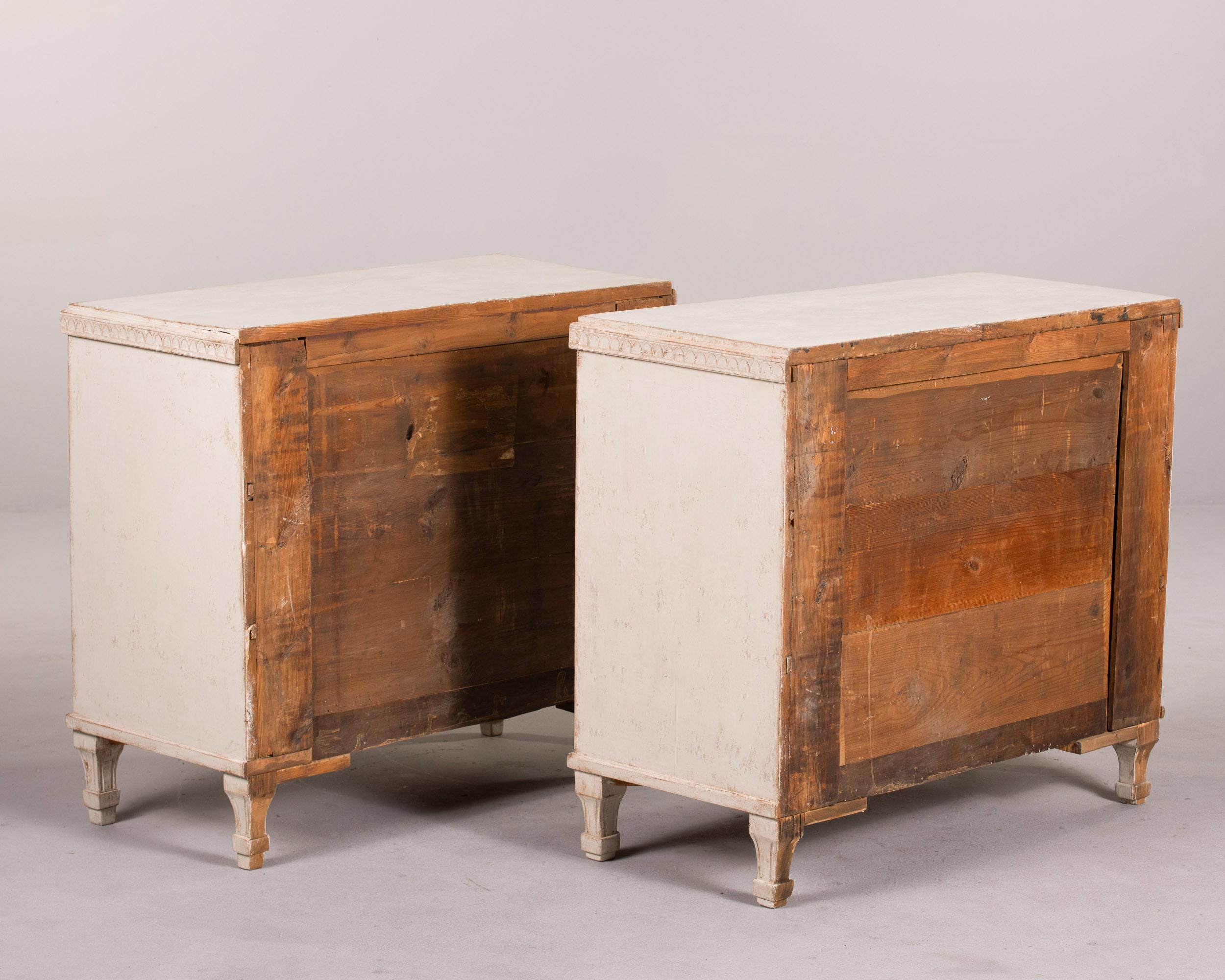 Pair Swedish Gustavian Painted Commodes C. 1860 4